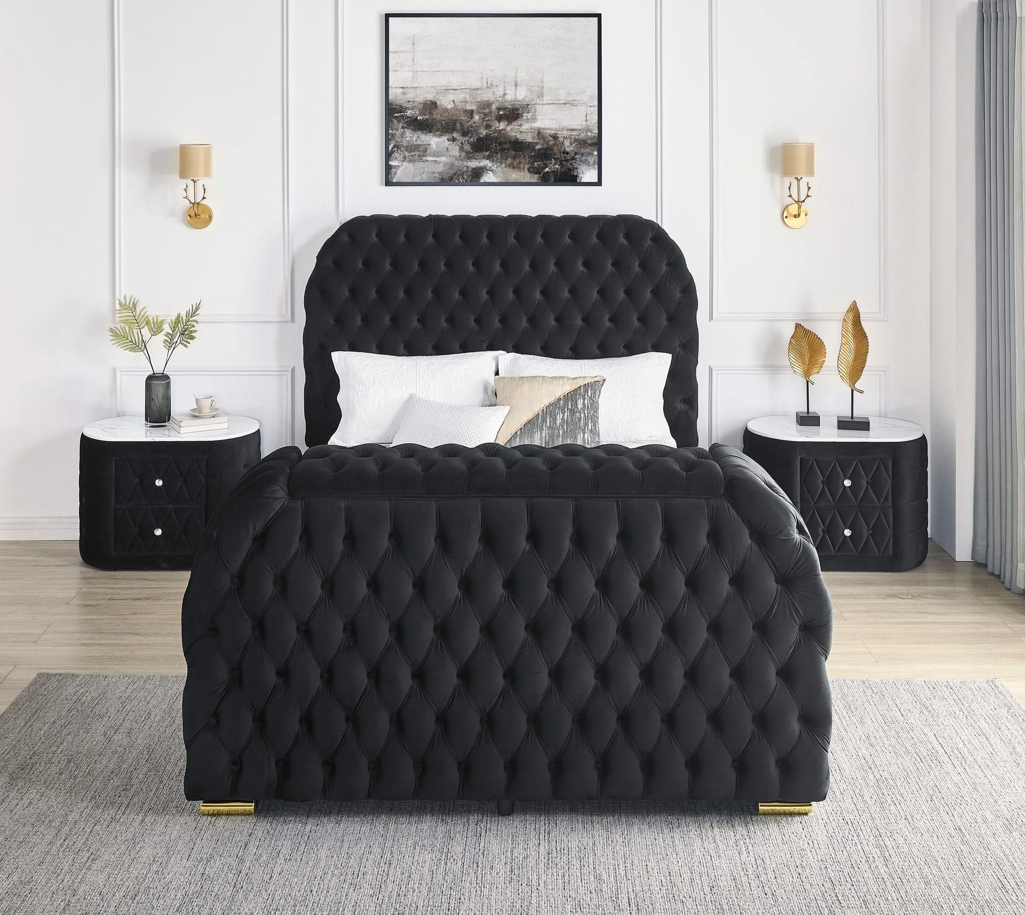 Natalia - Queen Bed - Black - Image 4