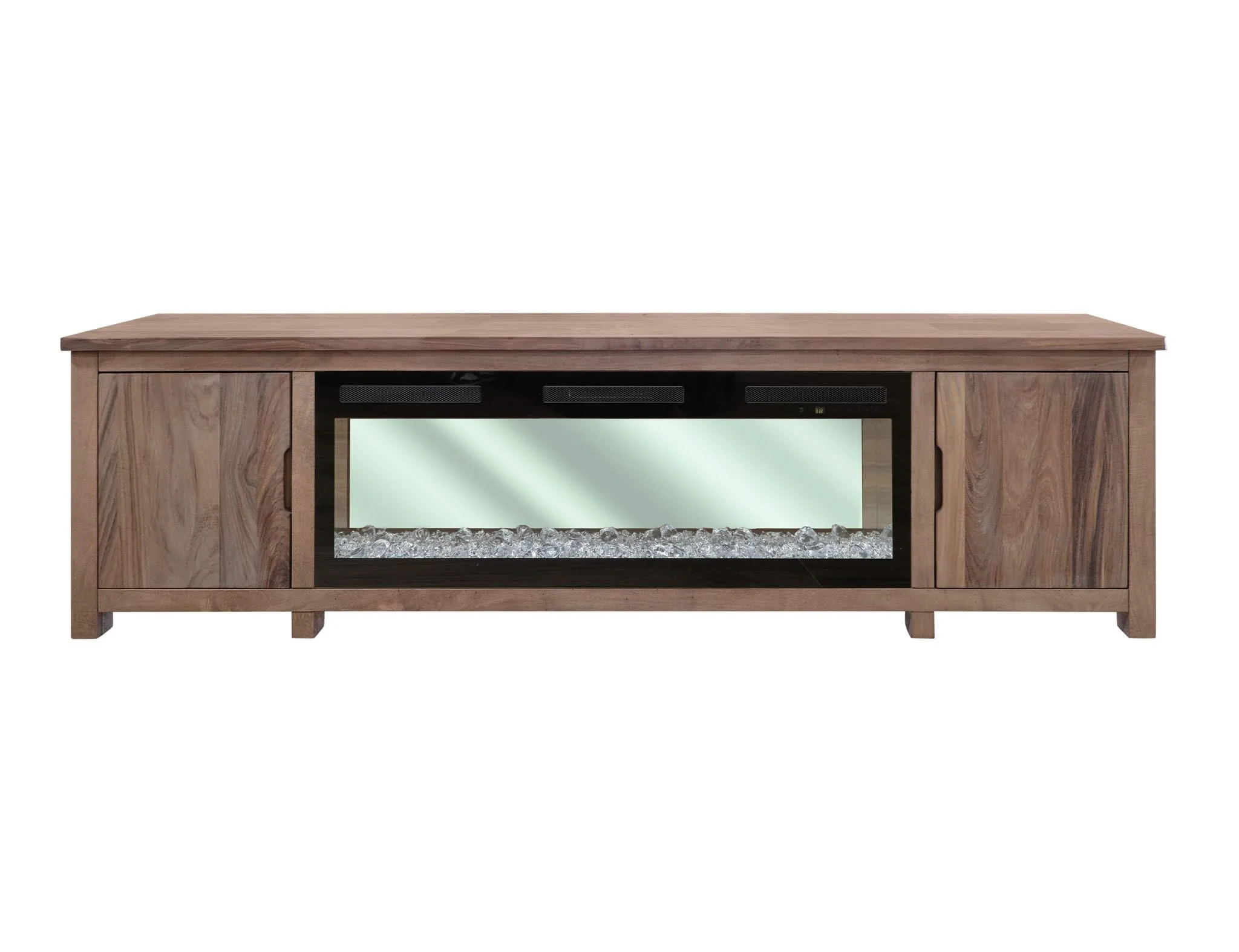 Natural Parota - Electric Fireplace - Brown Cappuccino - Image 4