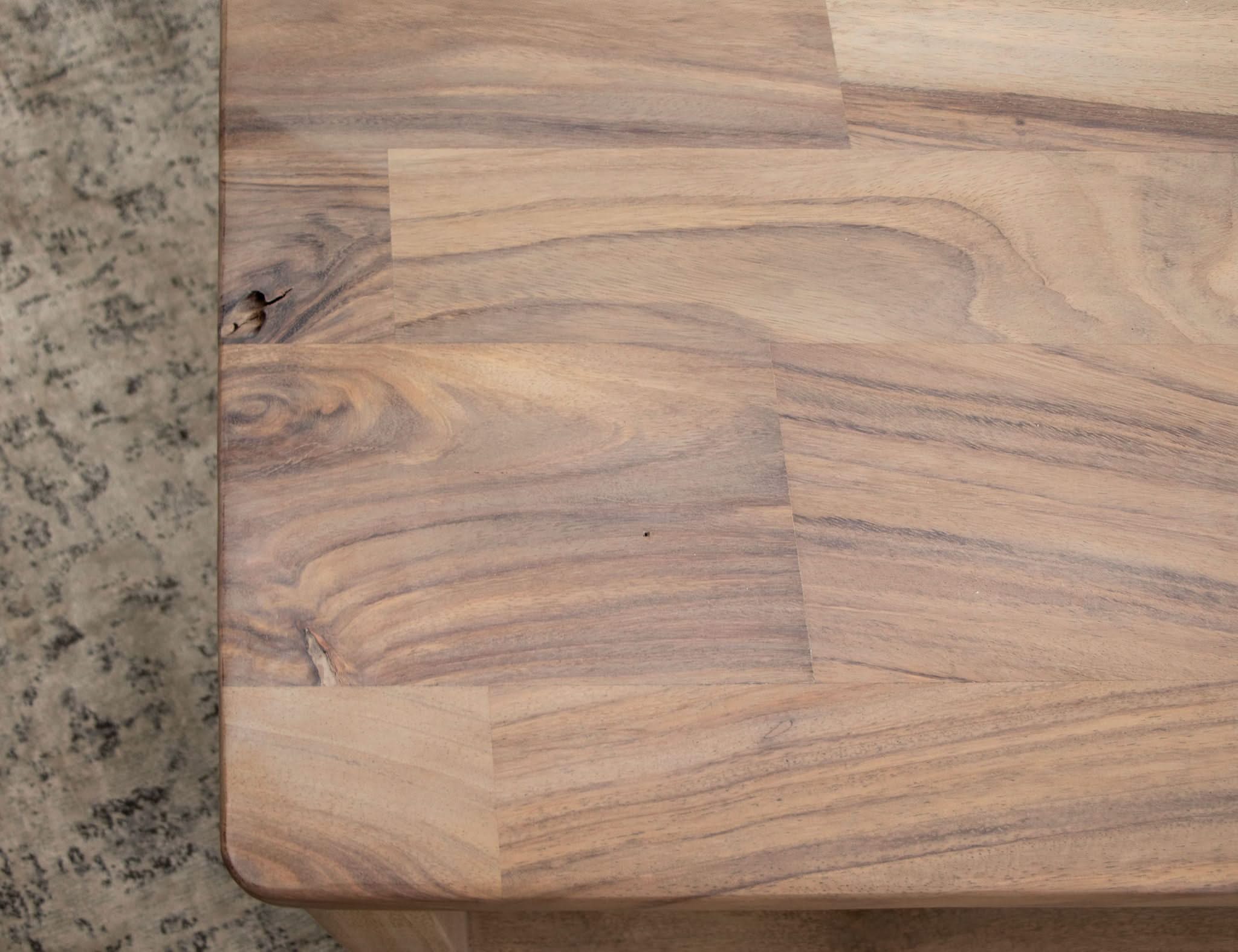 Natural Parota - Square Cocktail Table - Brown Cappuccino - Image 2