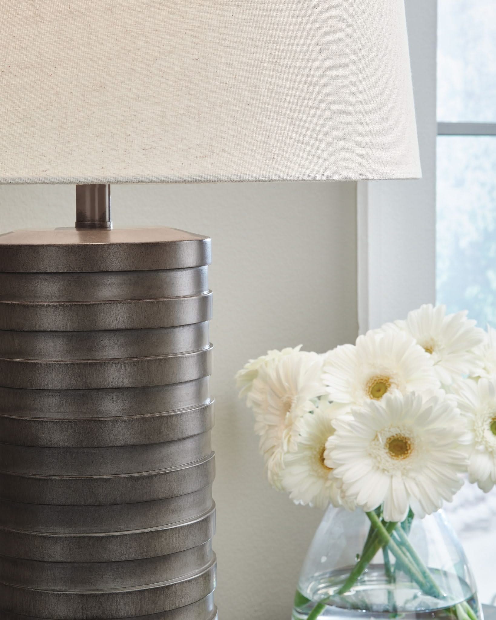 Neilett - Poly Table Lamp (Set of 2) - Antique Brown - Image 2