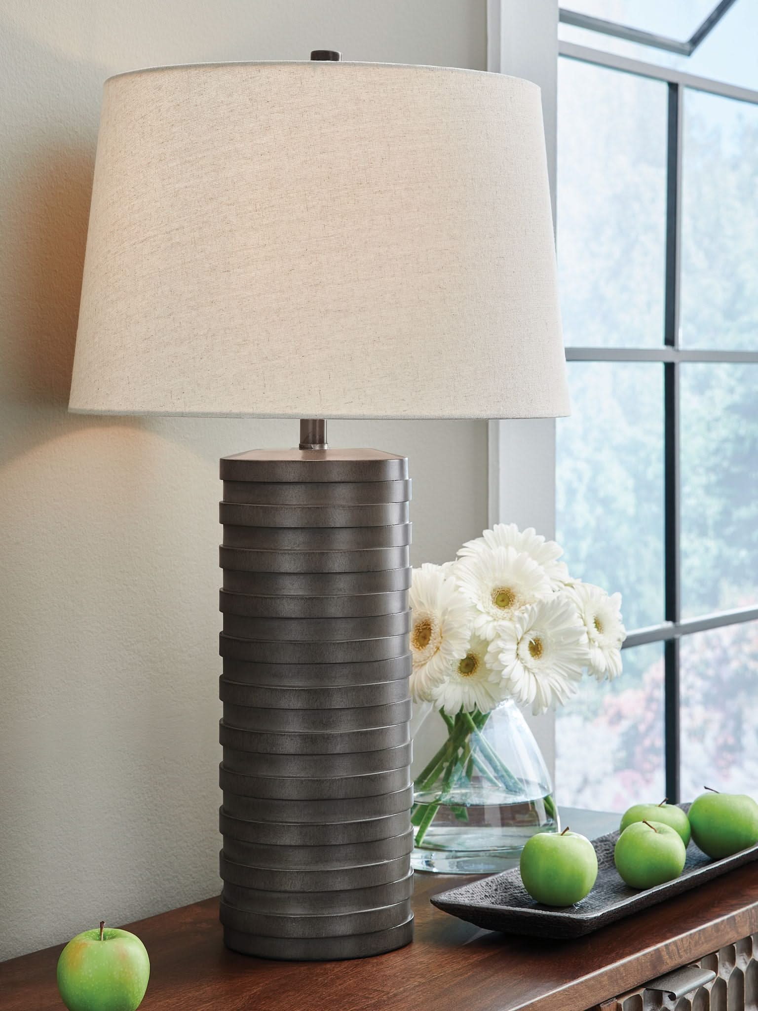Neilett - Poly Table Lamp (Set of 2) - Antique Brown - Image 4