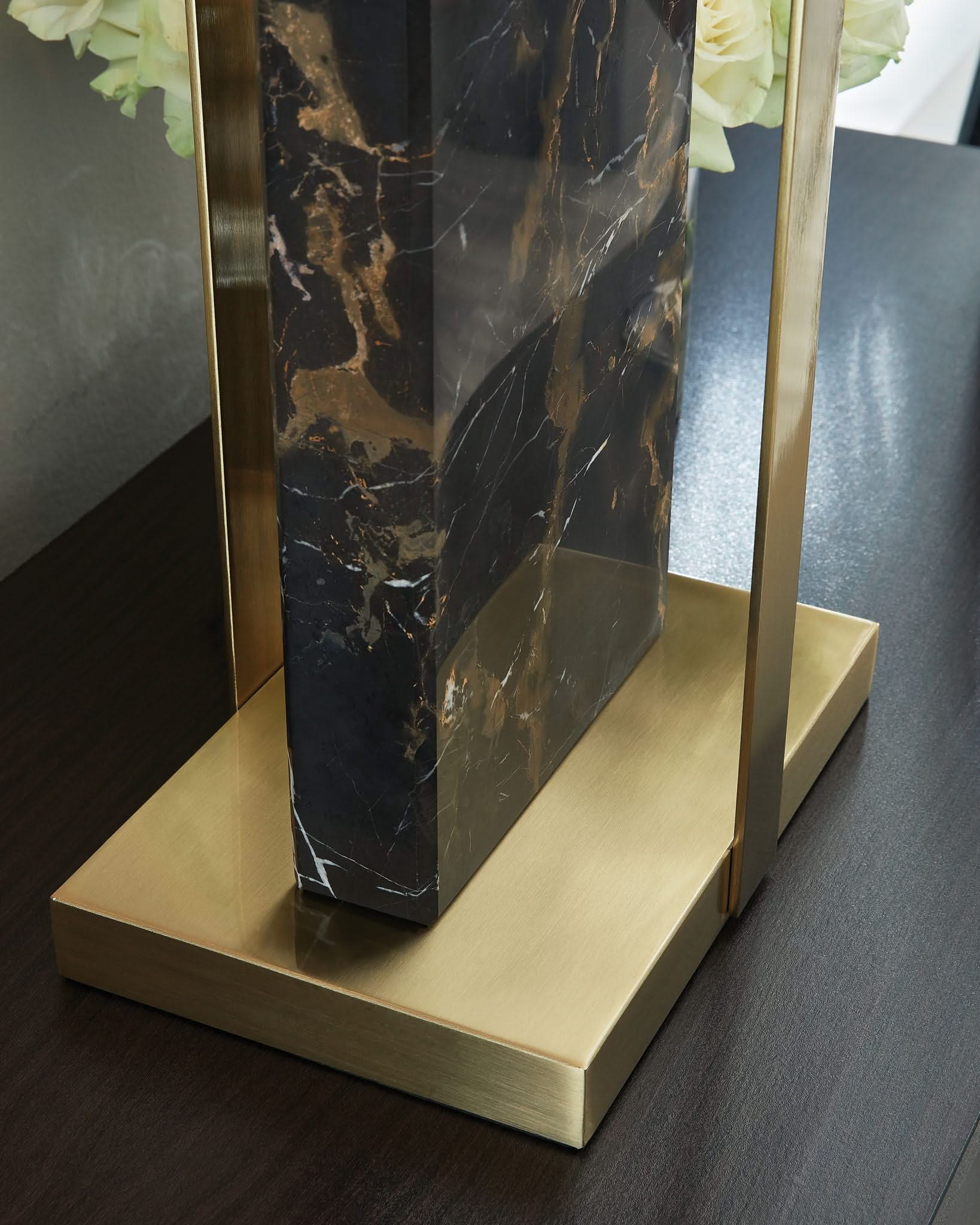 Neonish - Marble Table Lamp - Black / Gold Finish - Image 4