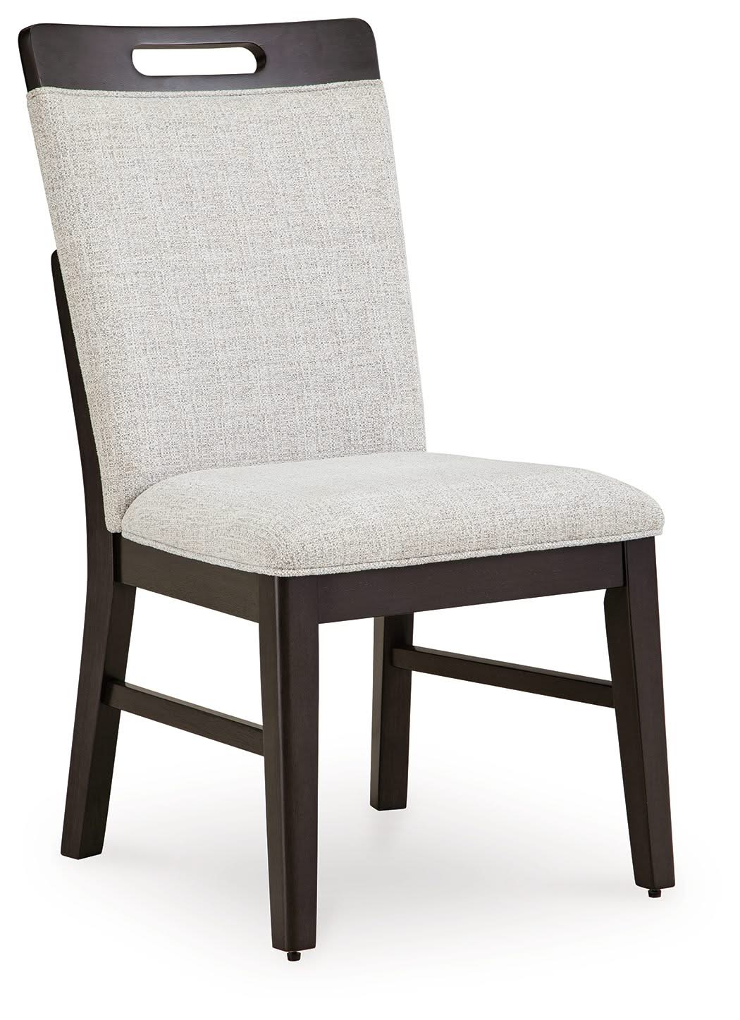 Neymorton - Dining Upholstered Side Chair (Set of 2) - Light Gray / Brown - Image 2
