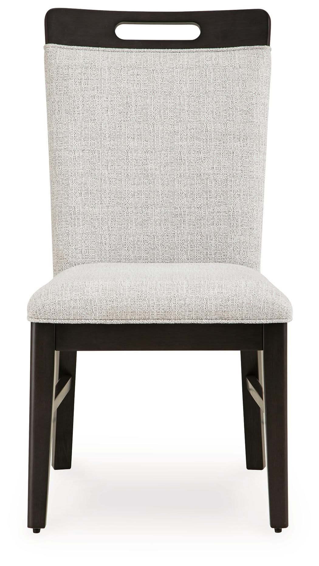 Neymorton - Dining Upholstered Side Chair (Set of 2) - Light Gray / Brown - Image 4