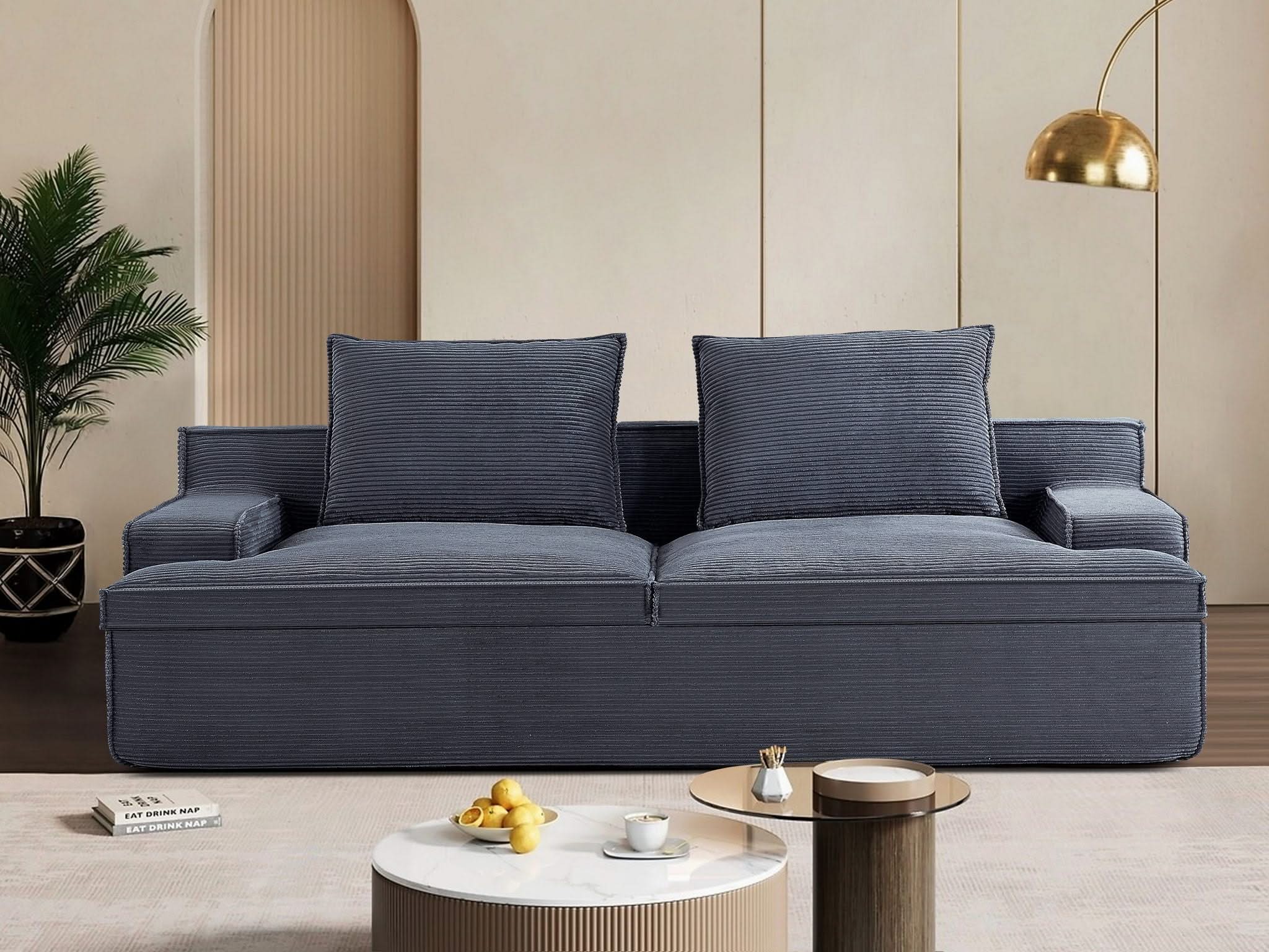 Nimbus - Oversized Full Foam 4 Seater Couch For Living Room Upholstered In Soft, Wide Armrests - Image 10