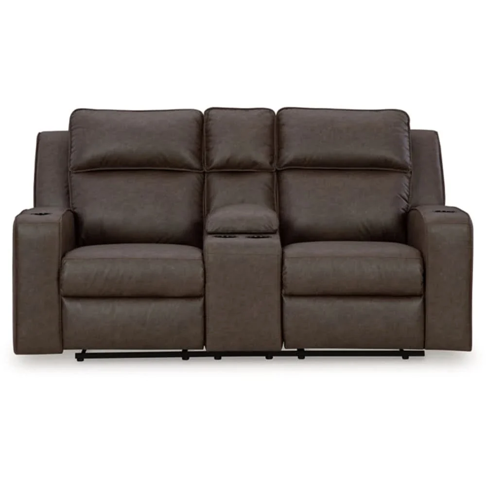 Noah Brown Contemporary Manual Reclining Living Room Set with Cup Holders and USB Charging - Image 8