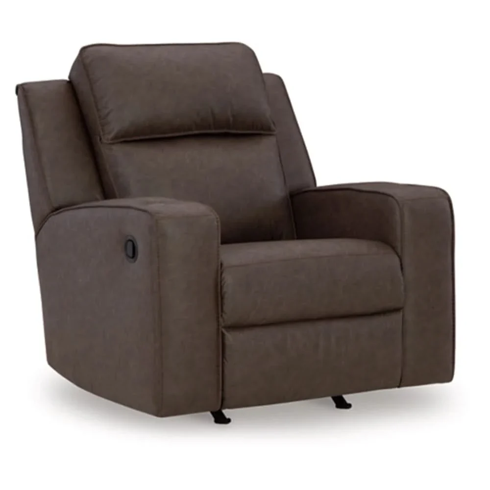 Noah Brown Contemporary Rocker Recliner with Cup Holders and Manual Motion - Image 5