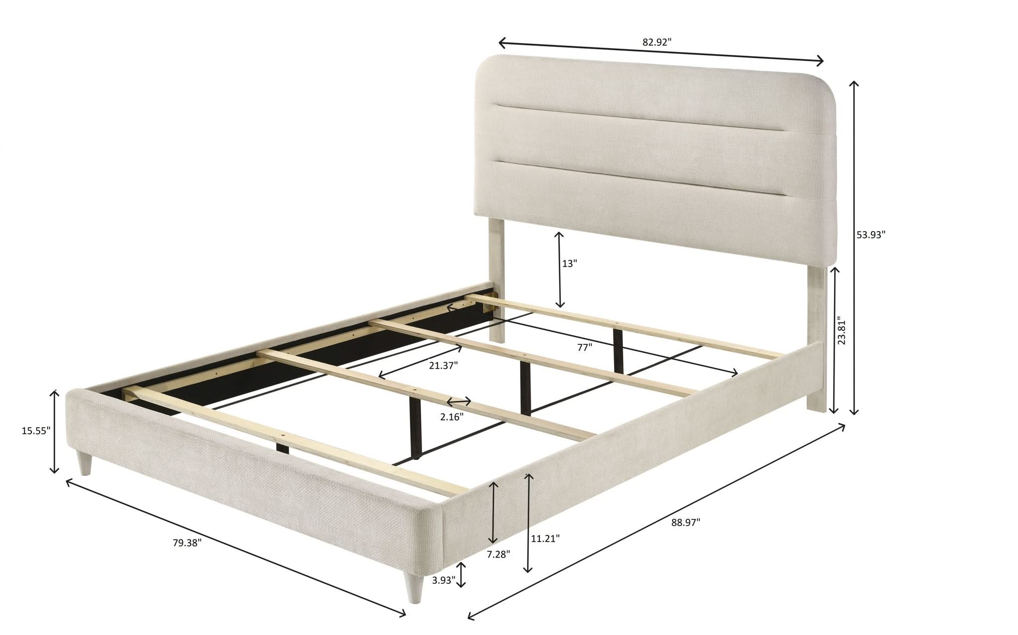Nyomi - Upholstered King Bed - White - Image 4