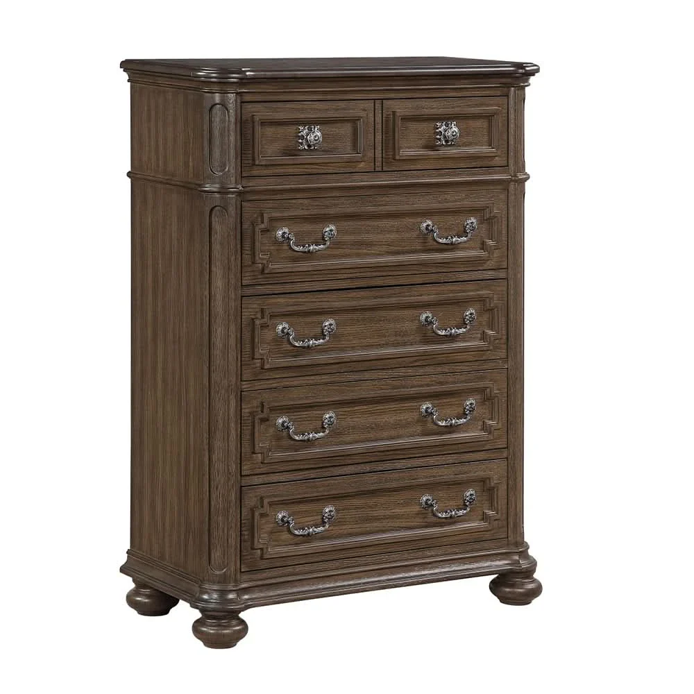 Oakland Traditional Lift Top Chest with Ornate Carvings and Storage Drawers