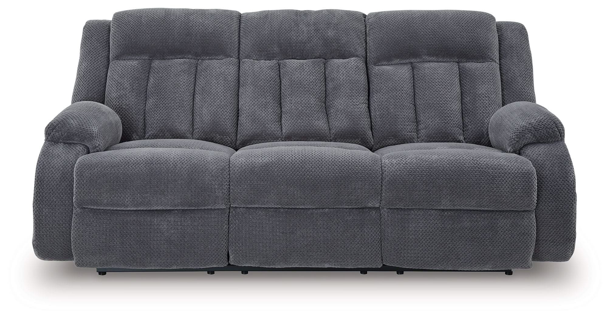 Observation - Reclining Power Sofa With Drop Down Table - Steel - Image 3