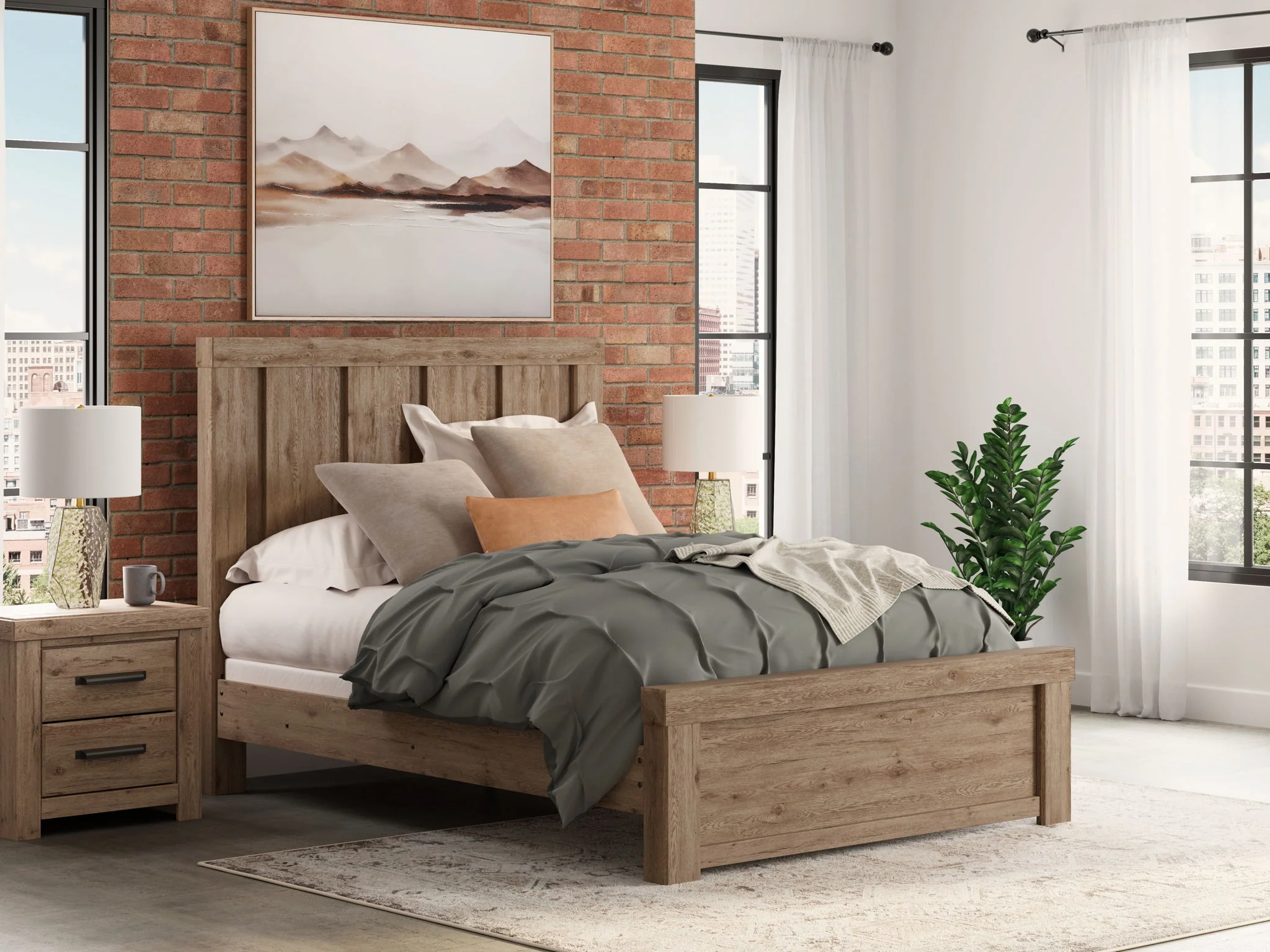 Oliandon - Panel Bed - Image 3