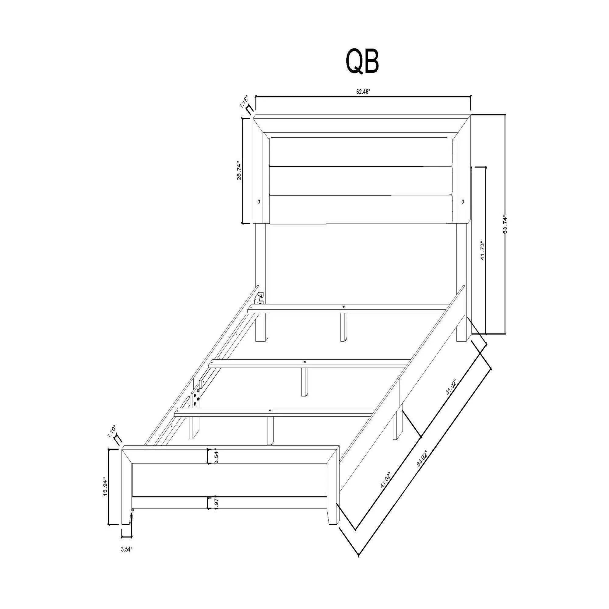 Omoda - 5 Pieces Bedroom Set With LED - Image 3