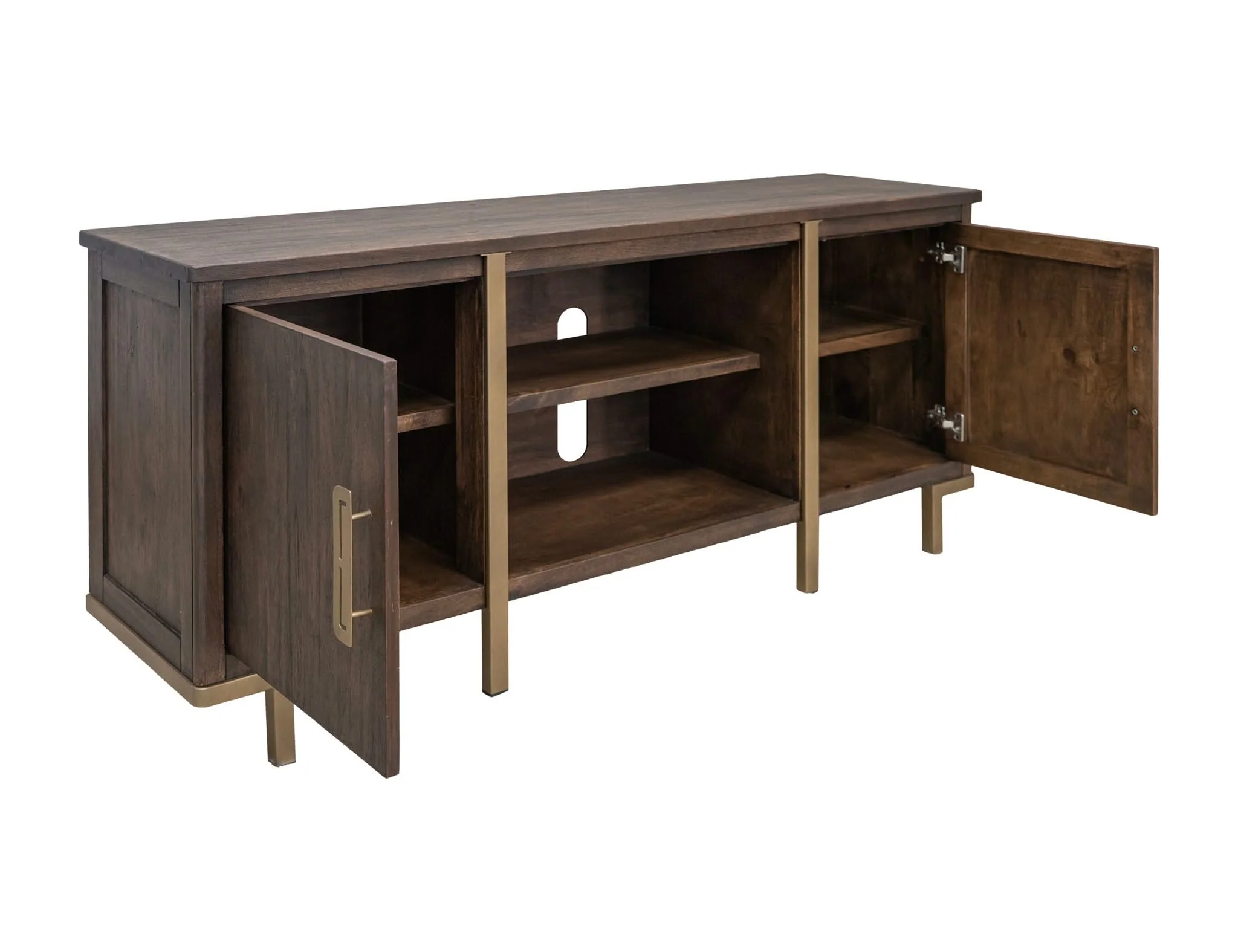 Onix - 2 Door TV Stand - Mahogany Brown - Image 2