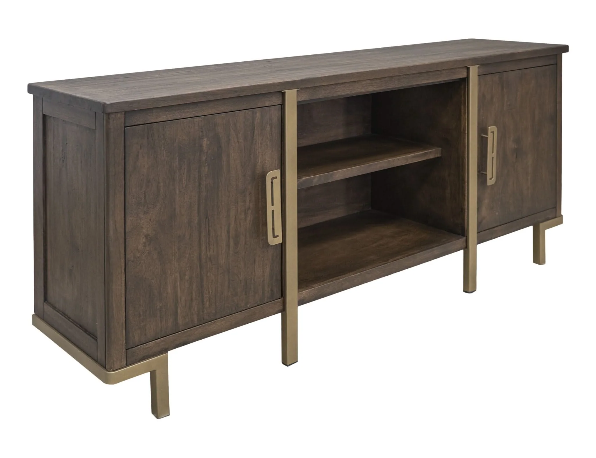 Onix - 2 Door TV Stand - Mahogany Brown - Image 3