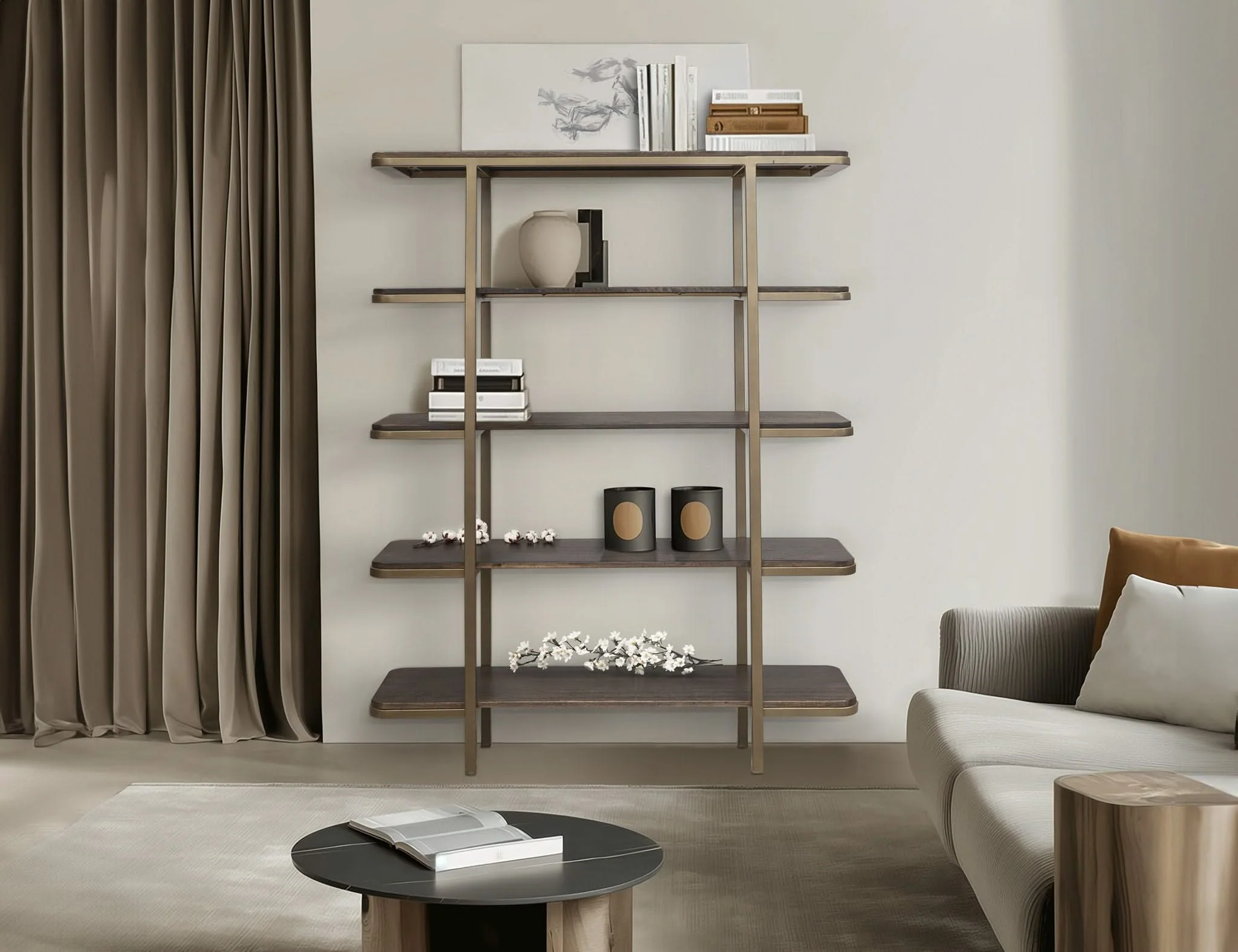 Onix - Bookcase - Mahogany Brown - Image 2