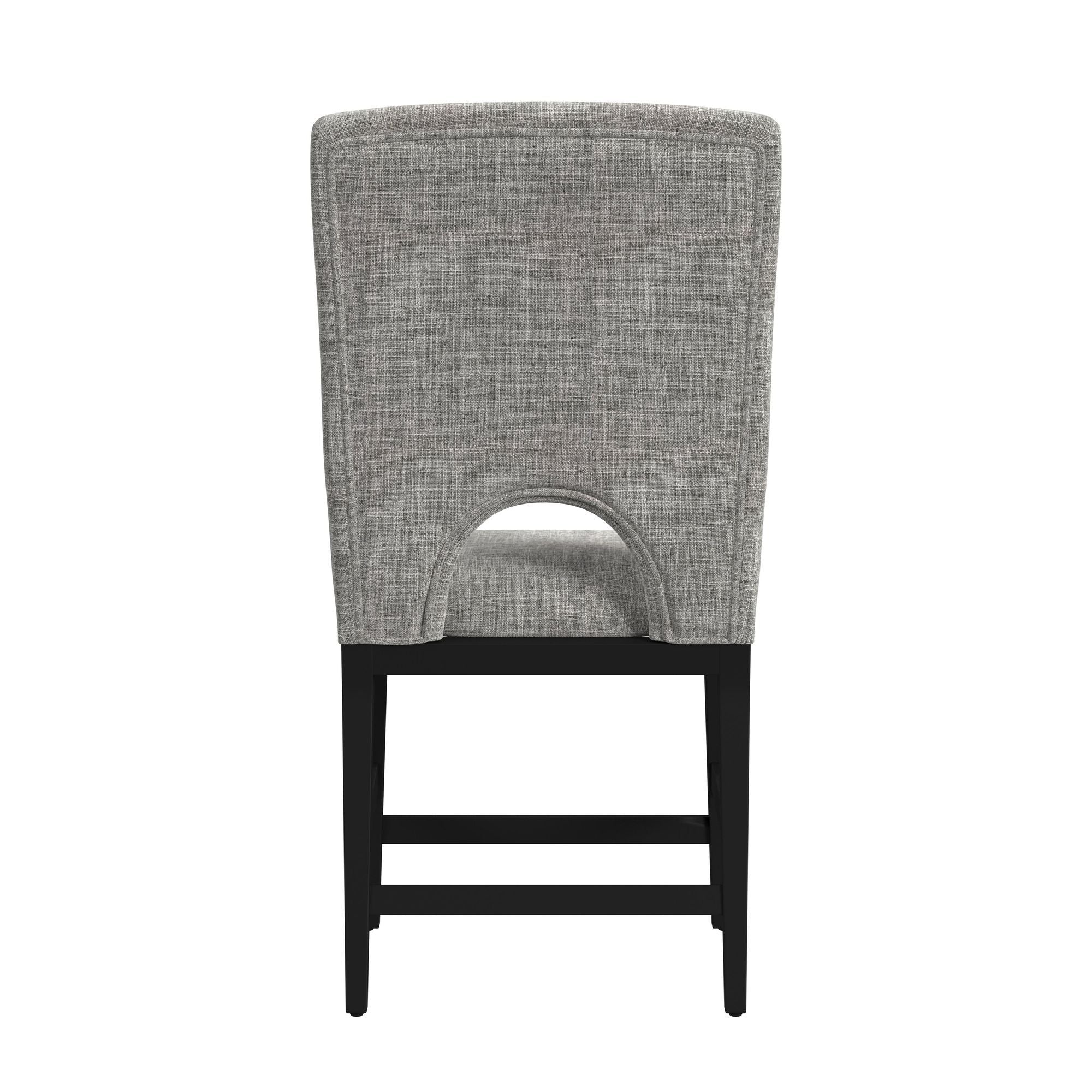 Oregon - Fabric Counter Side Chair (Set of 2) - Gray / Black - Image 2