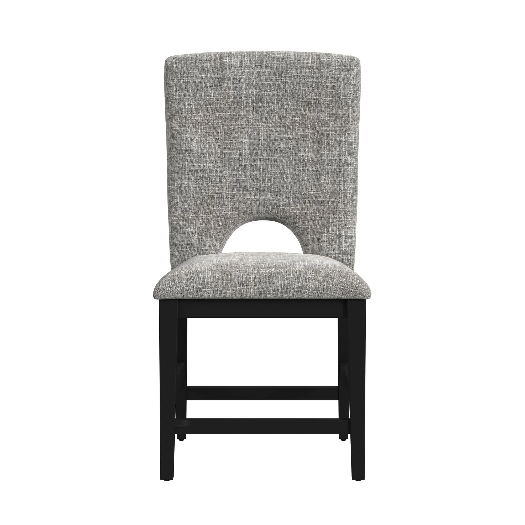 Oregon - Fabric Counter Side Chair (Set of 2) - Gray / Black - Image 3