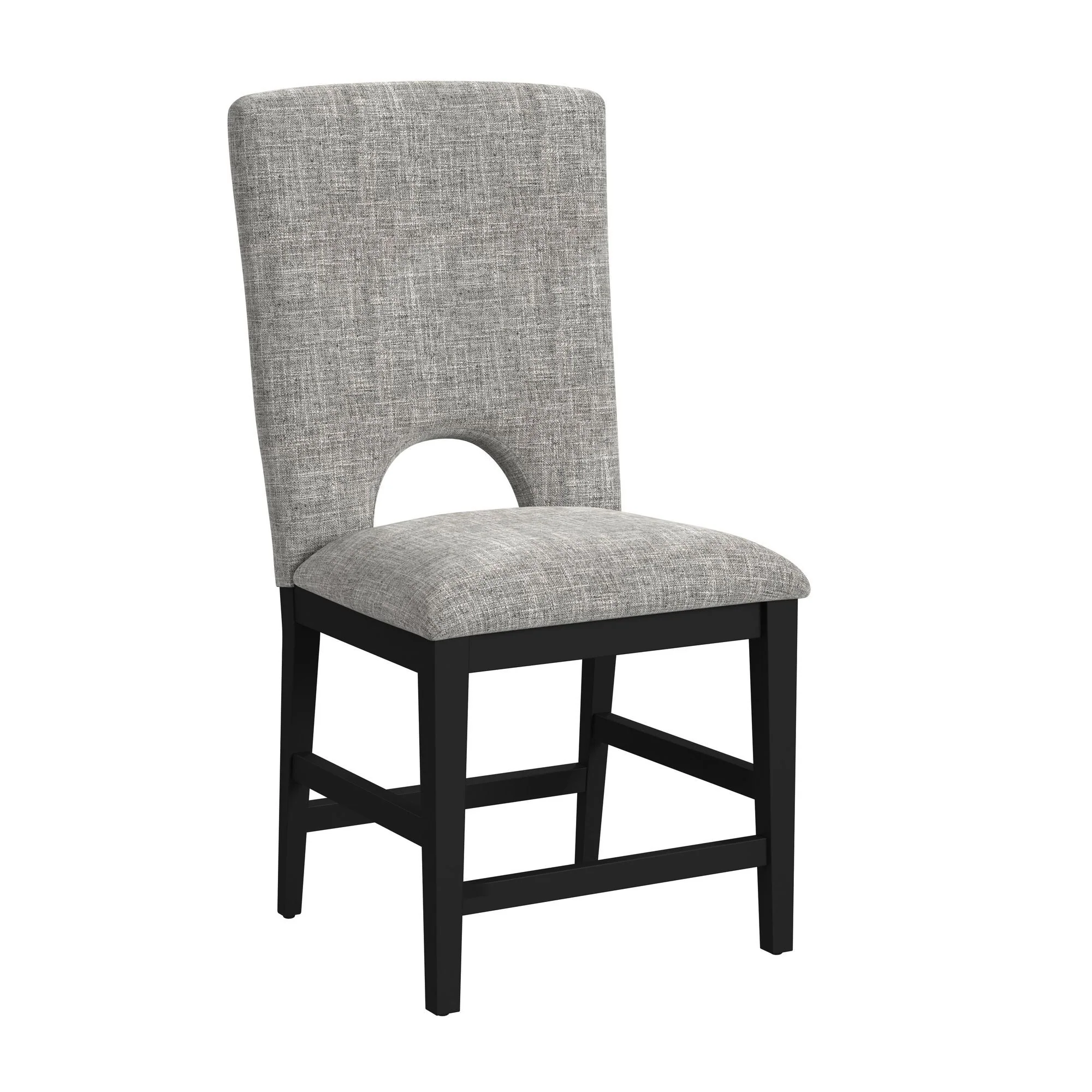 Oregon - Fabric Counter Side Chair (Set of 2) - Gray / Black - Image 4