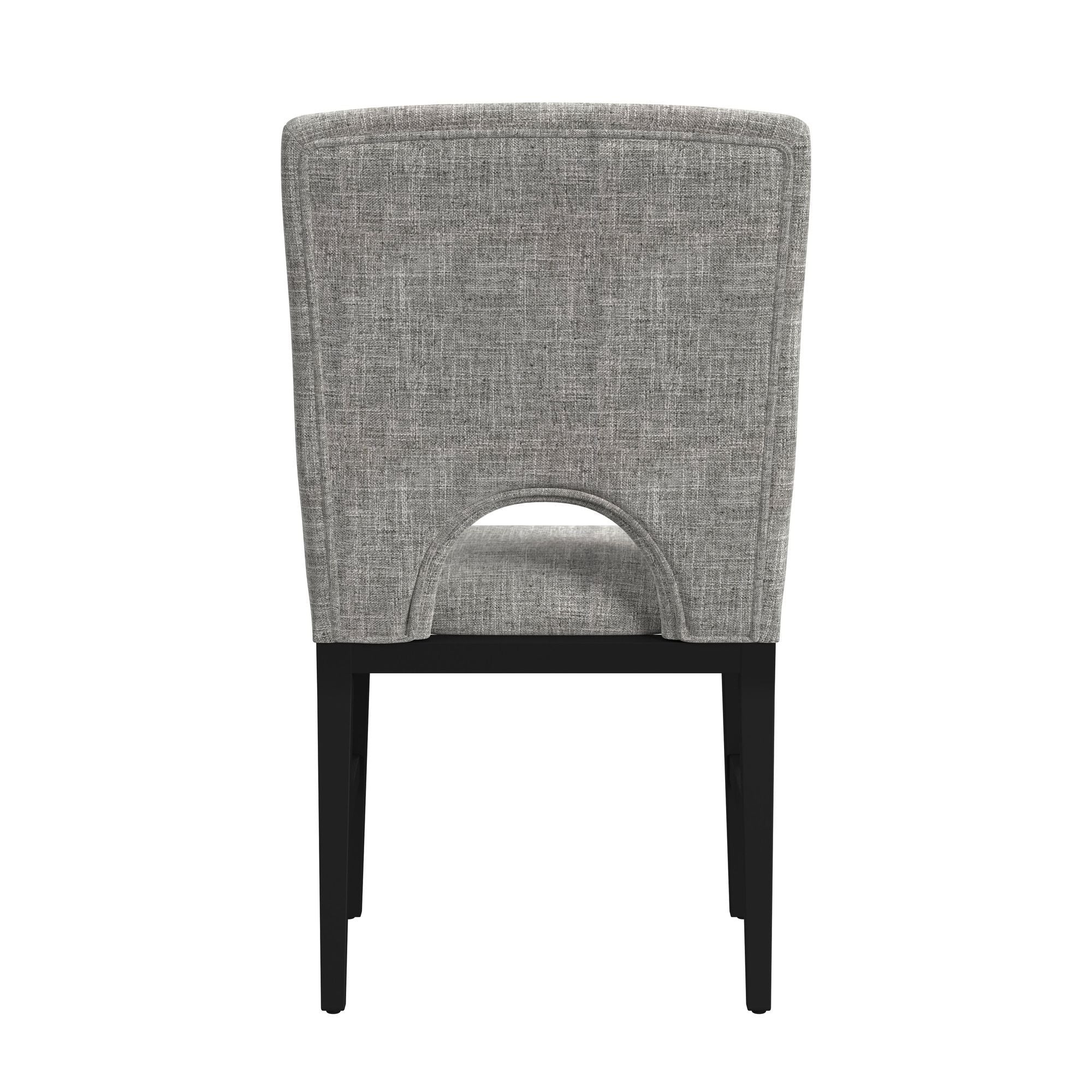 Oregon - Fabric Dining Side Chair (Set of 2) - Gray / Black - Image 2