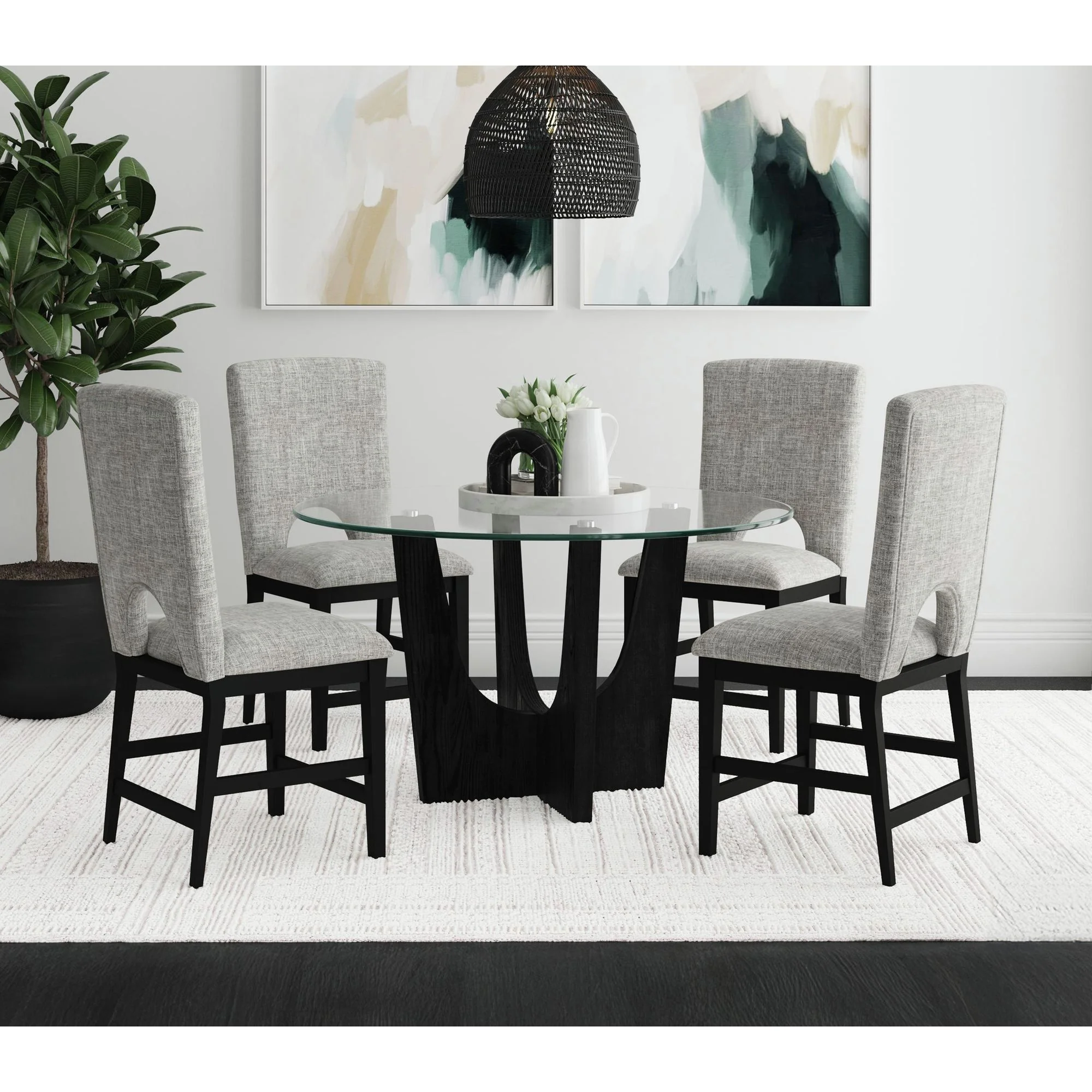 Oregon - Round Table With Glass Top - Image 3