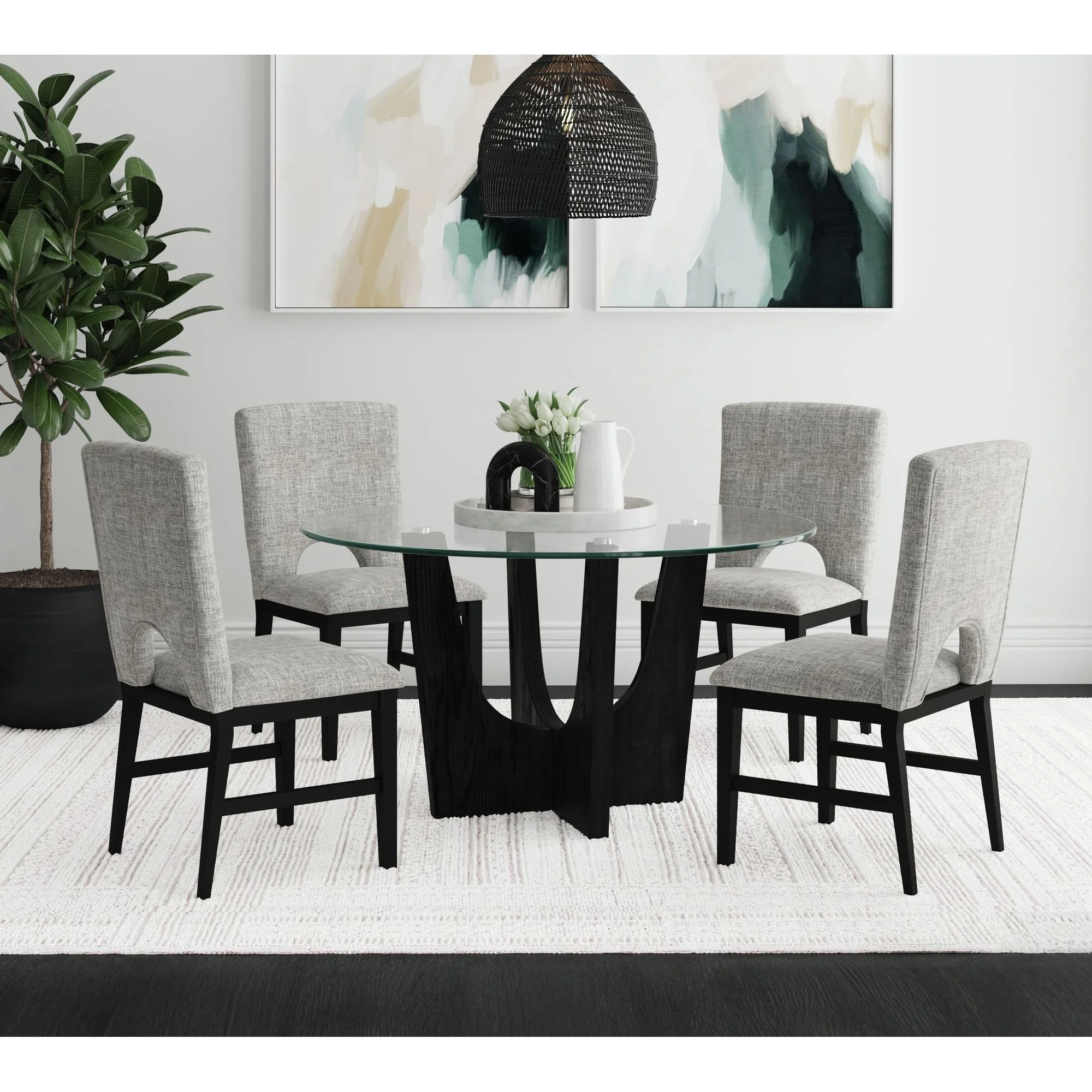 Oregon - Round Table With Glass Top - Image 6