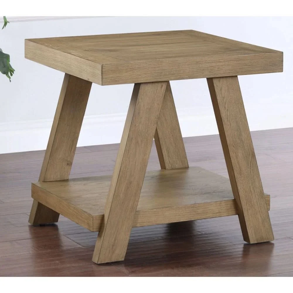 Orinda Caramel 3PC Cocktail Table Set with Storage Shelf and Solid Wood Legs - Image 4