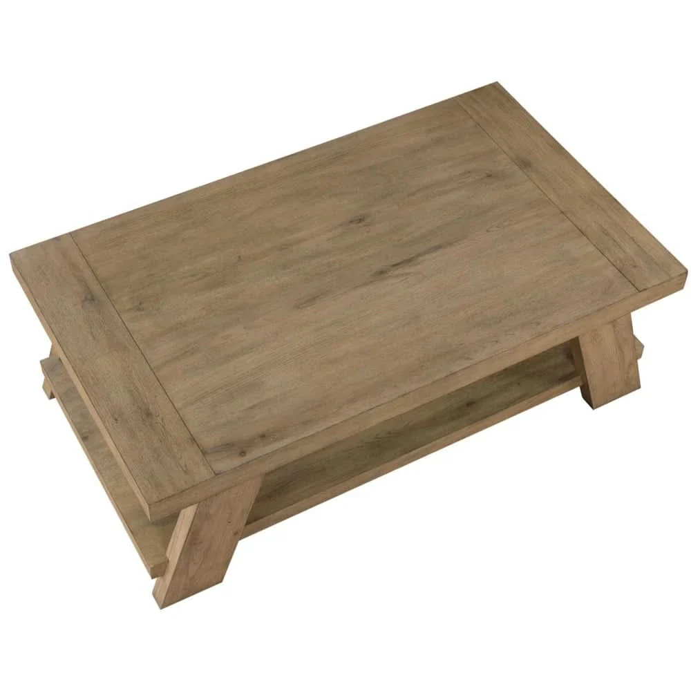 Orinda Caramel 3PC Cocktail Table Set with Storage Shelf and Solid Wood Legs - Image 9