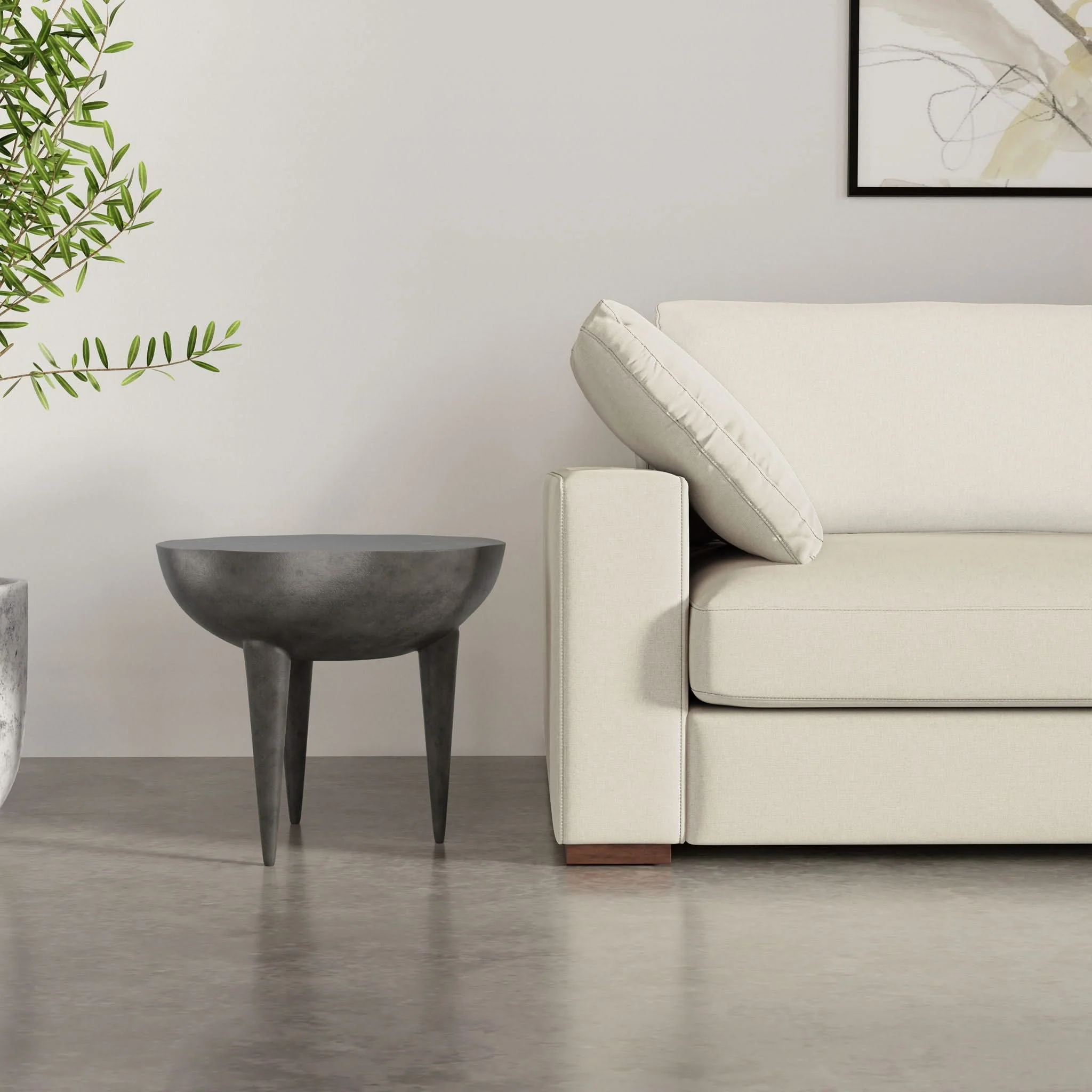 Otto - Cast Aluminum Side Table - Black - Image 3