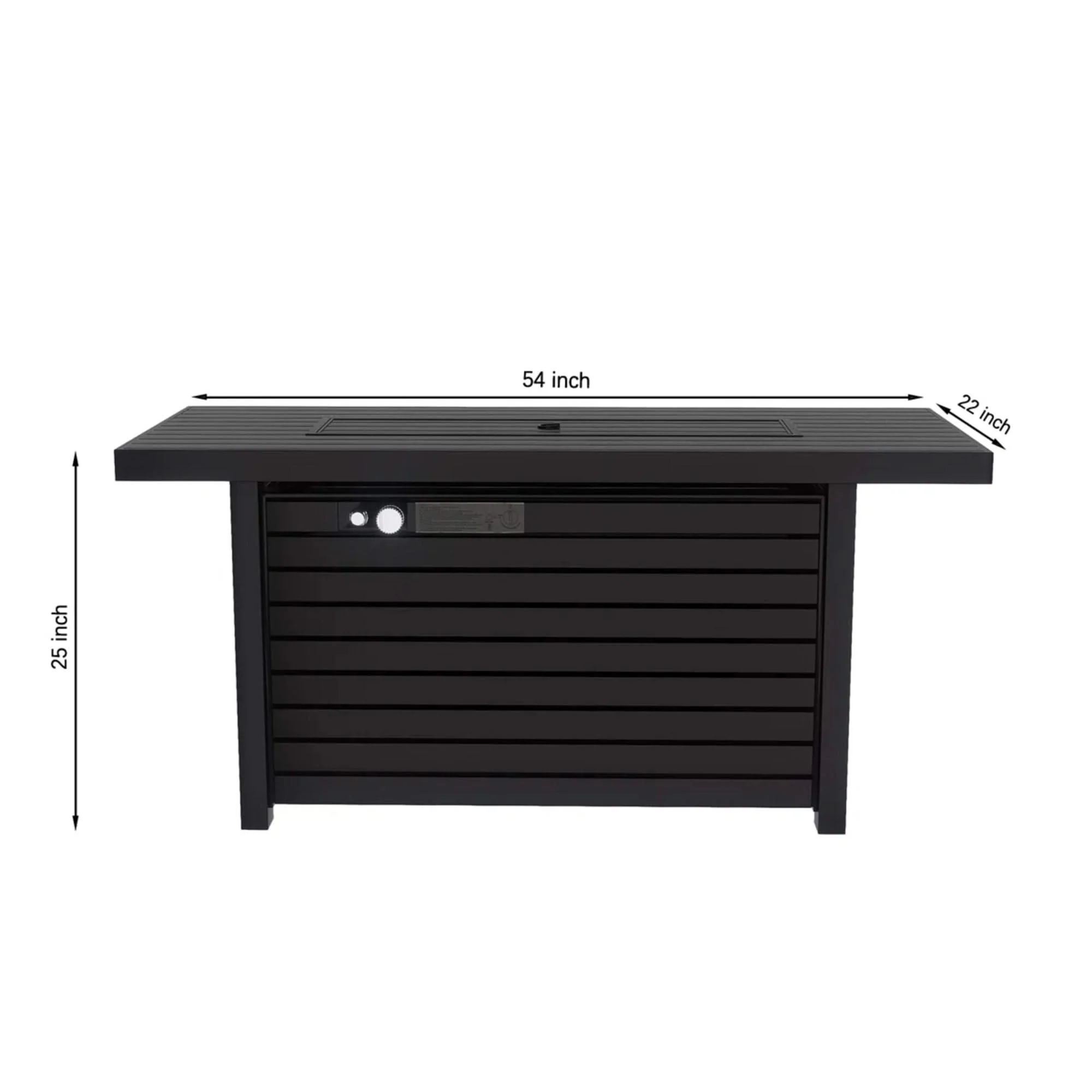 Outdoor Fire Pit Table & Lid - Black - Image 4