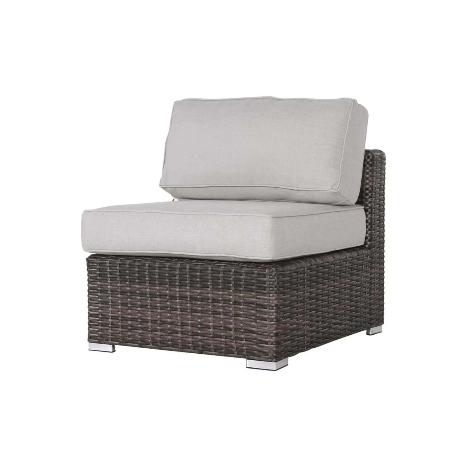 Outdoor Wicker Conversation Set With Cushions, All Weather - Image 11