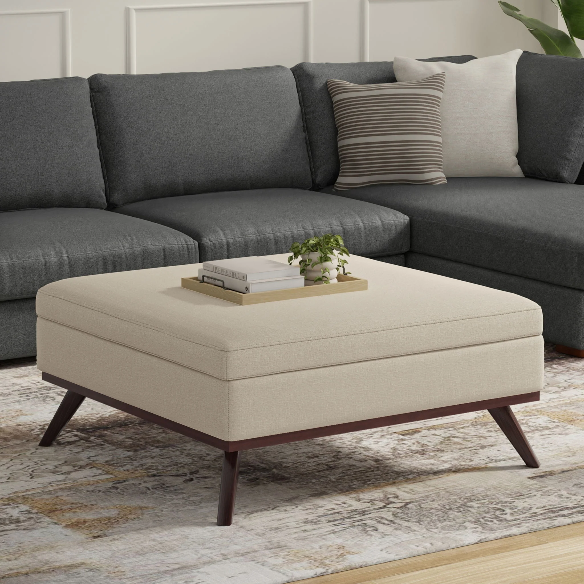 Owen - Multifunctional Square Coffee Table Storage Ottoman - Image 31