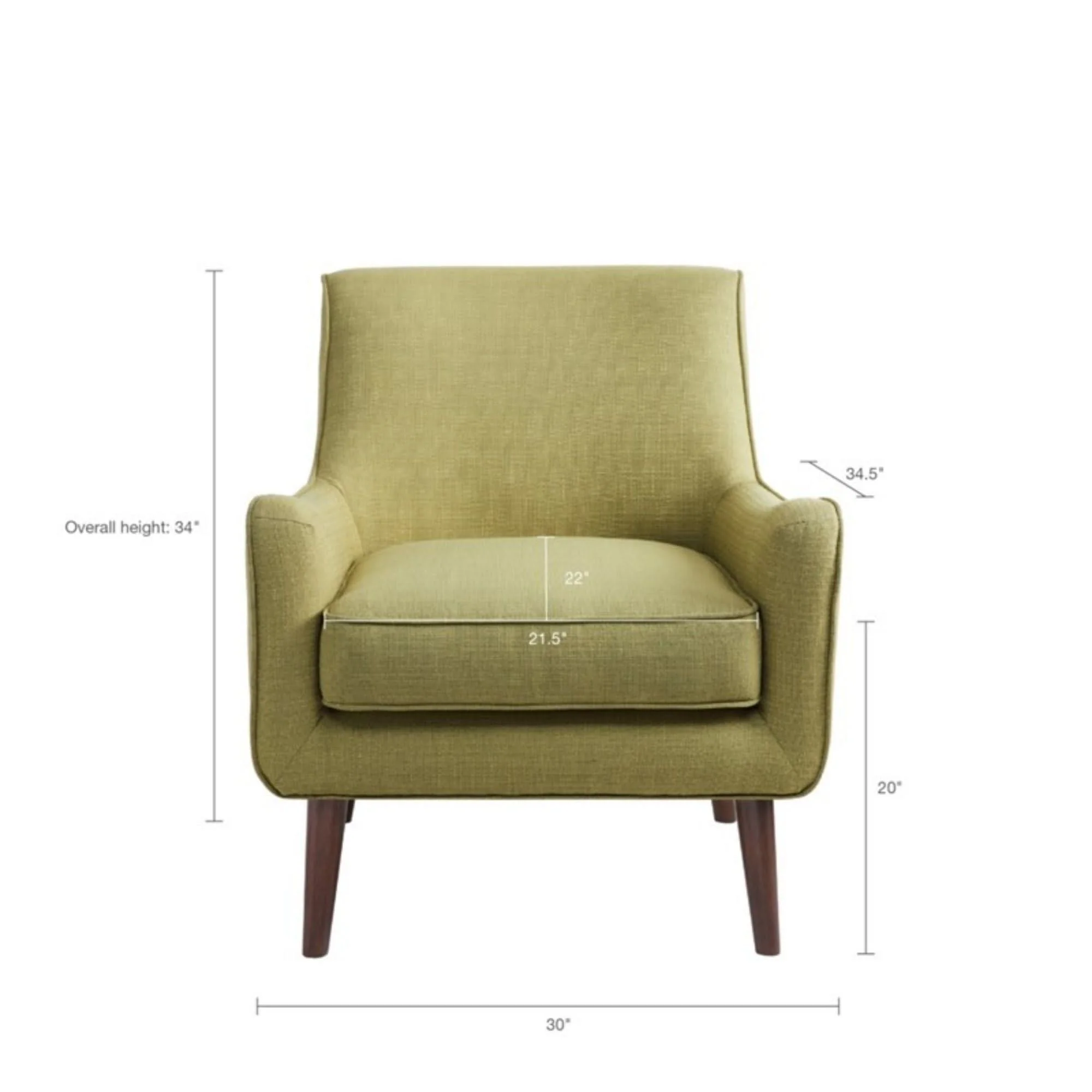 Oxford - Accent Chair Hardwood Frame - Green - Image 2