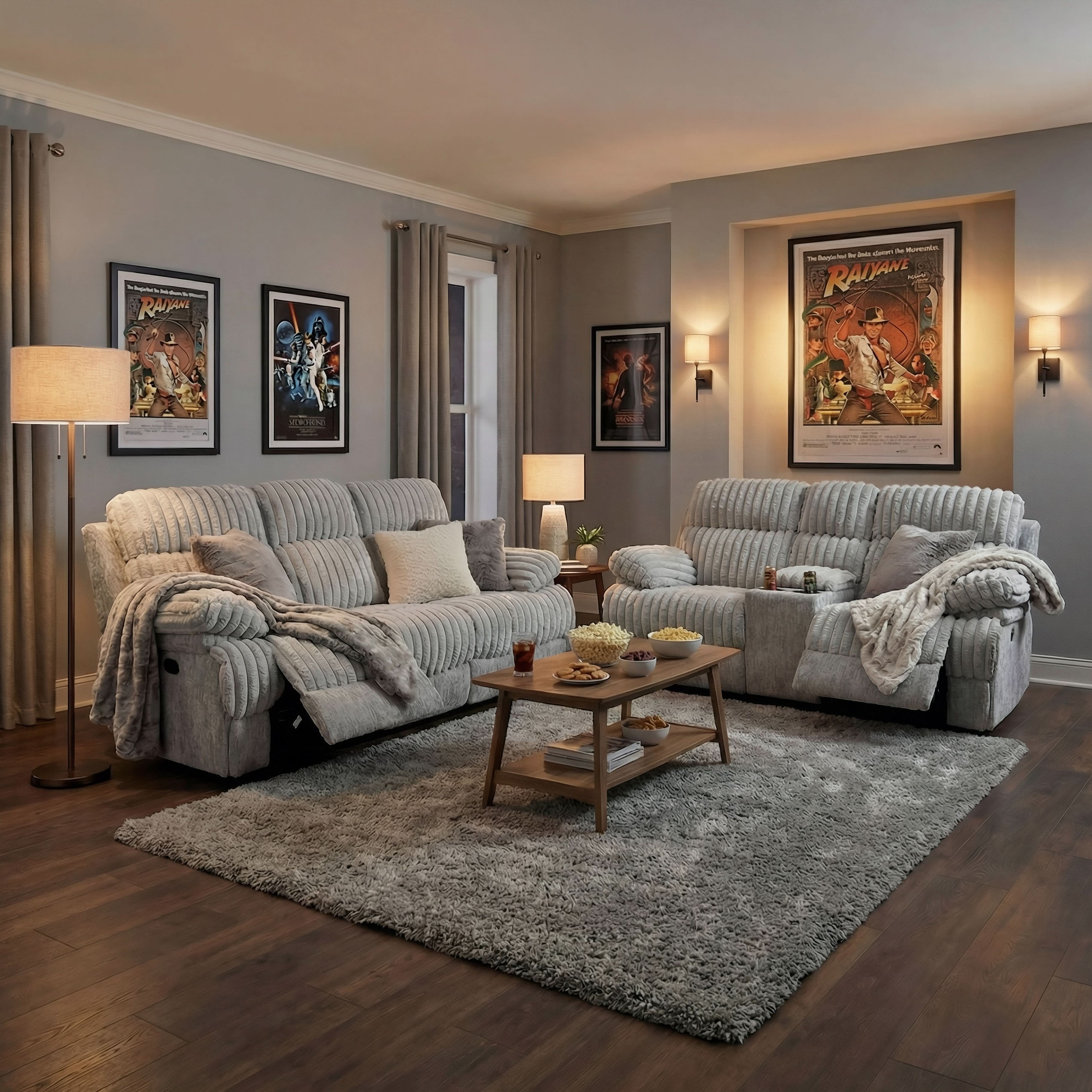 Oyster Mondo Contemporary Power Reclining Sofa with Channel Tufting and Pillow Top Arms - Image 4