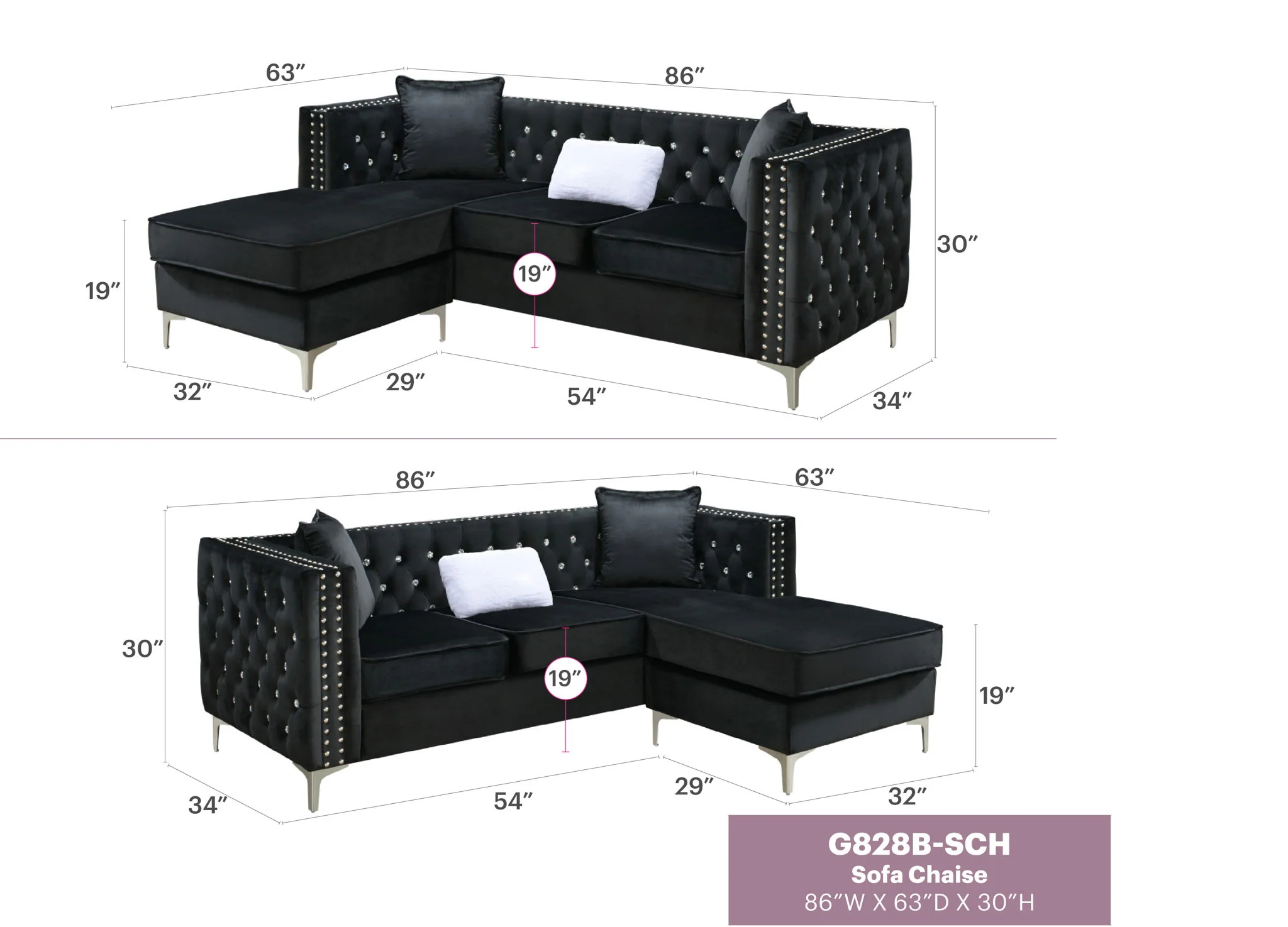 Paige - Sofa Chaise - Image 7