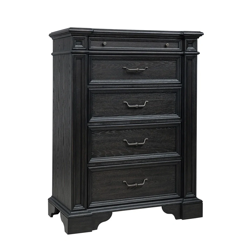 Palisade Brown Contemporary 5 Drawer Chest with Spacious Storage - Image 2
