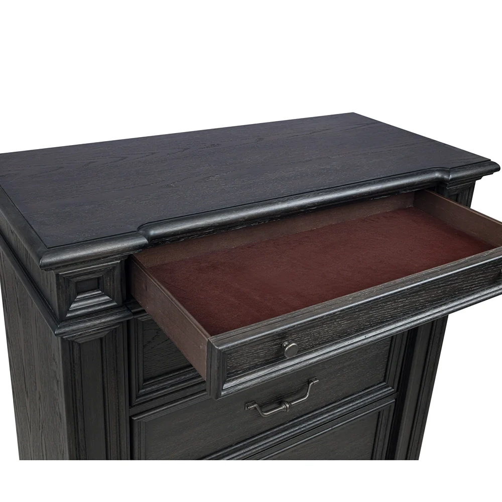 Palisade Brown Contemporary 5 Drawer Chest with Spacious Storage - Image 3