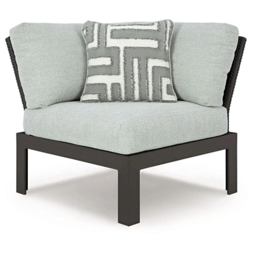 Paloma Black Outdoor 6-Piece Sectional with Cocktail Table and Nuvella+ Fabric - Image 6