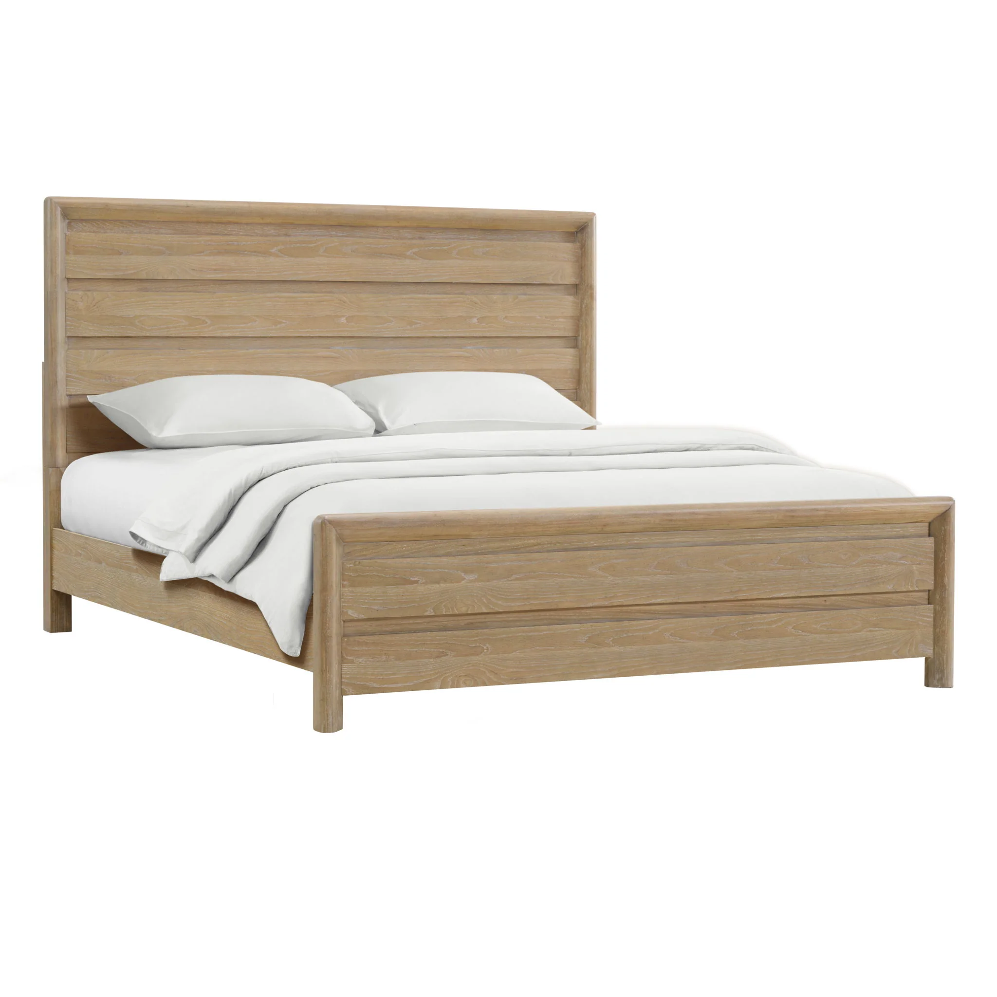 Panel Bed Frame With Unique Headboard And Included Slats - Image 4