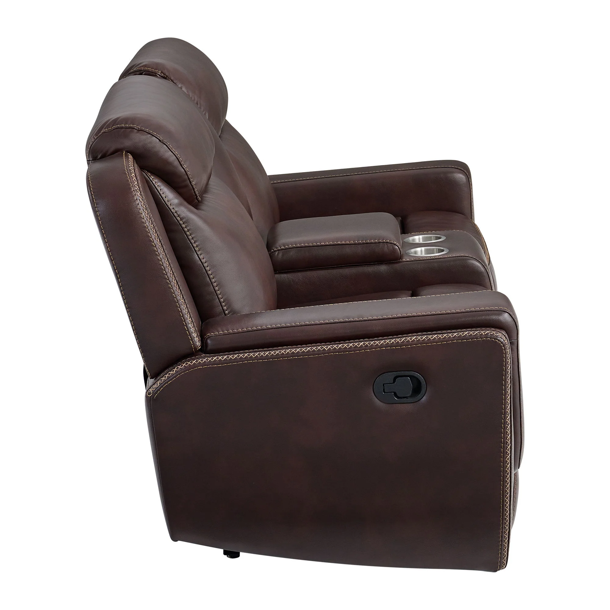Panther - Motion Loveseat With Console - Neono Brown - Image 4