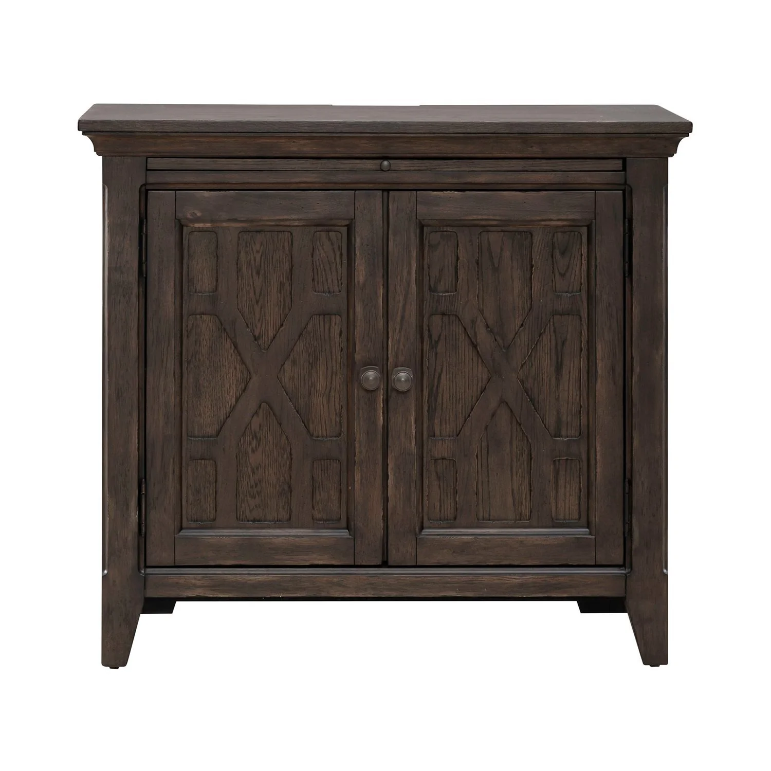 Paradise Valley - 2 Door Bedside Chest With Charging Station - Saddle Brown - Image 3