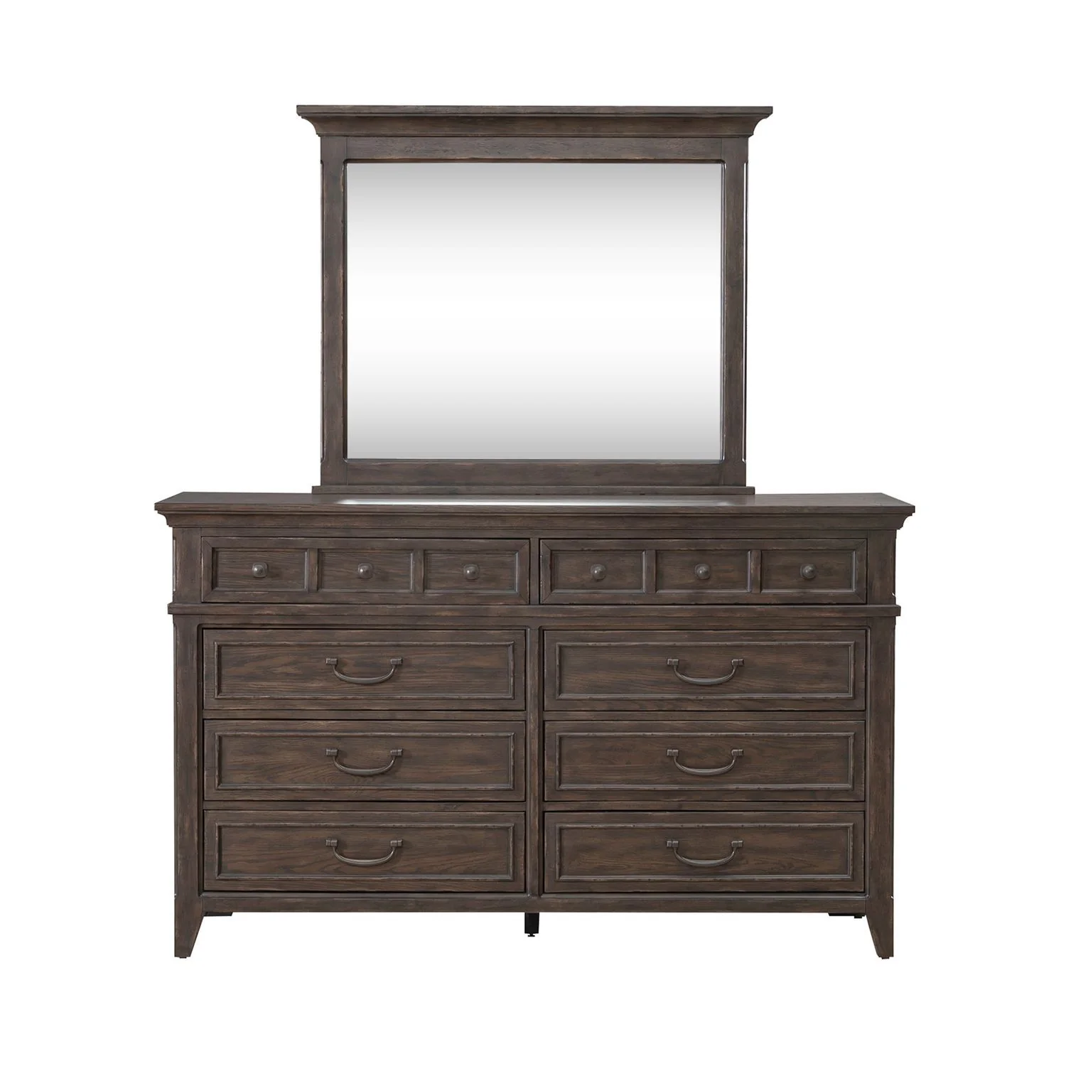 Paradise Valley - Dresser & Mirror - Saddle Brown - Image 4