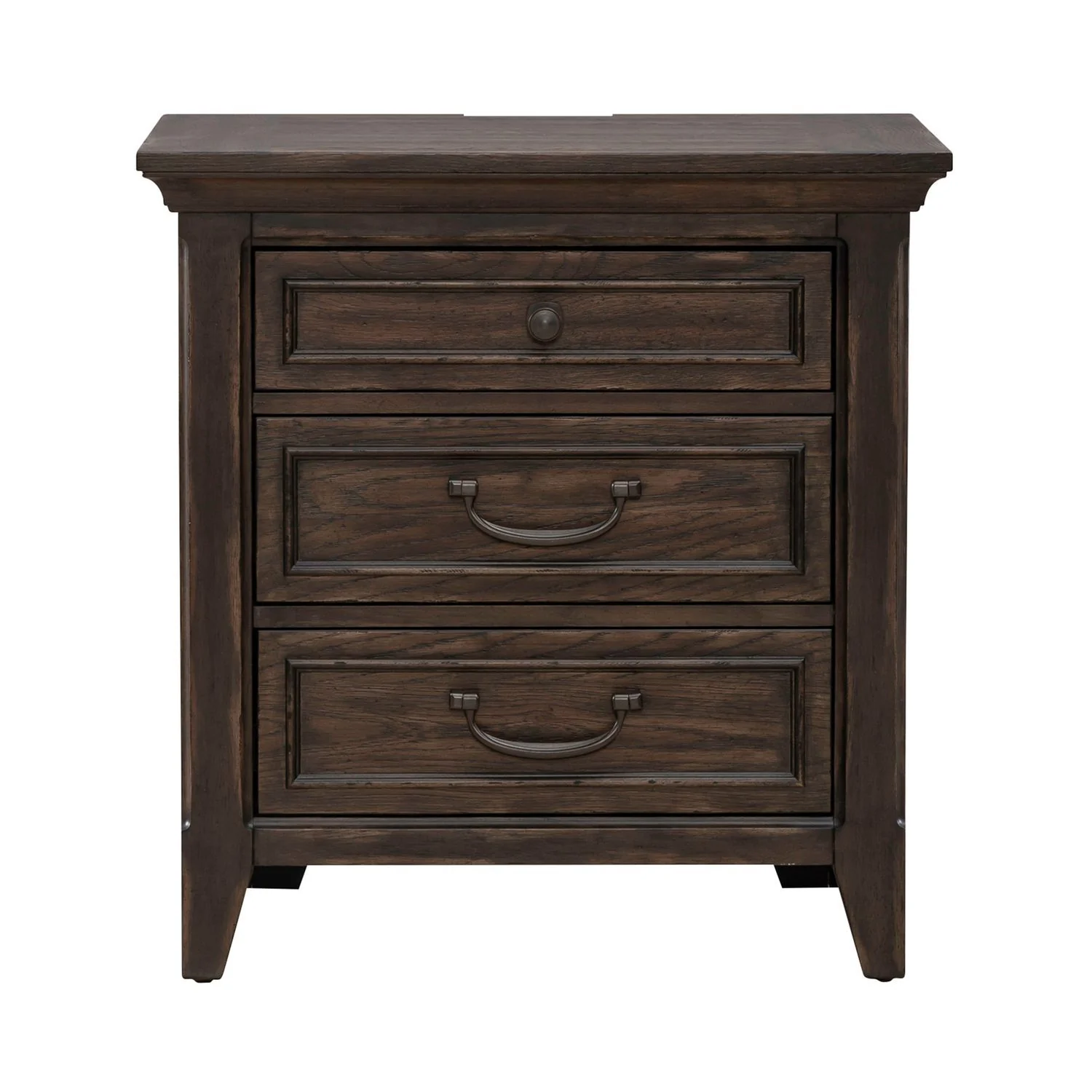 Paradise Valley - Nightstand With Charging Station - Saddle Brown - Image 3