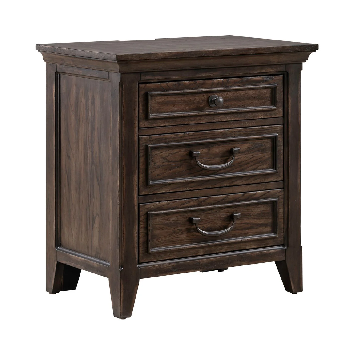Paradise Valley - Nightstand With Charging Station - Saddle Brown - Image 4