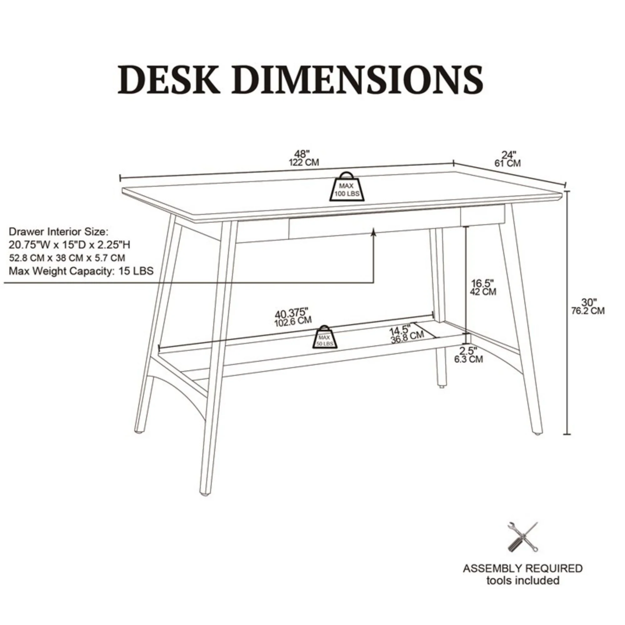 Parker - Desk With Storage Shelf - Off White / Pecan - Image 4