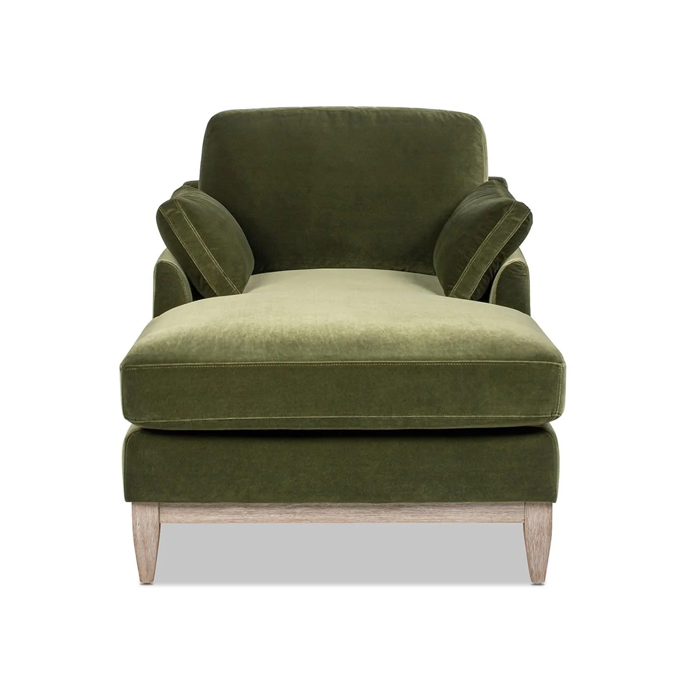Pasadena - Modern Farmhouse Chaise Lounge Chair - Olive Green - Image 4