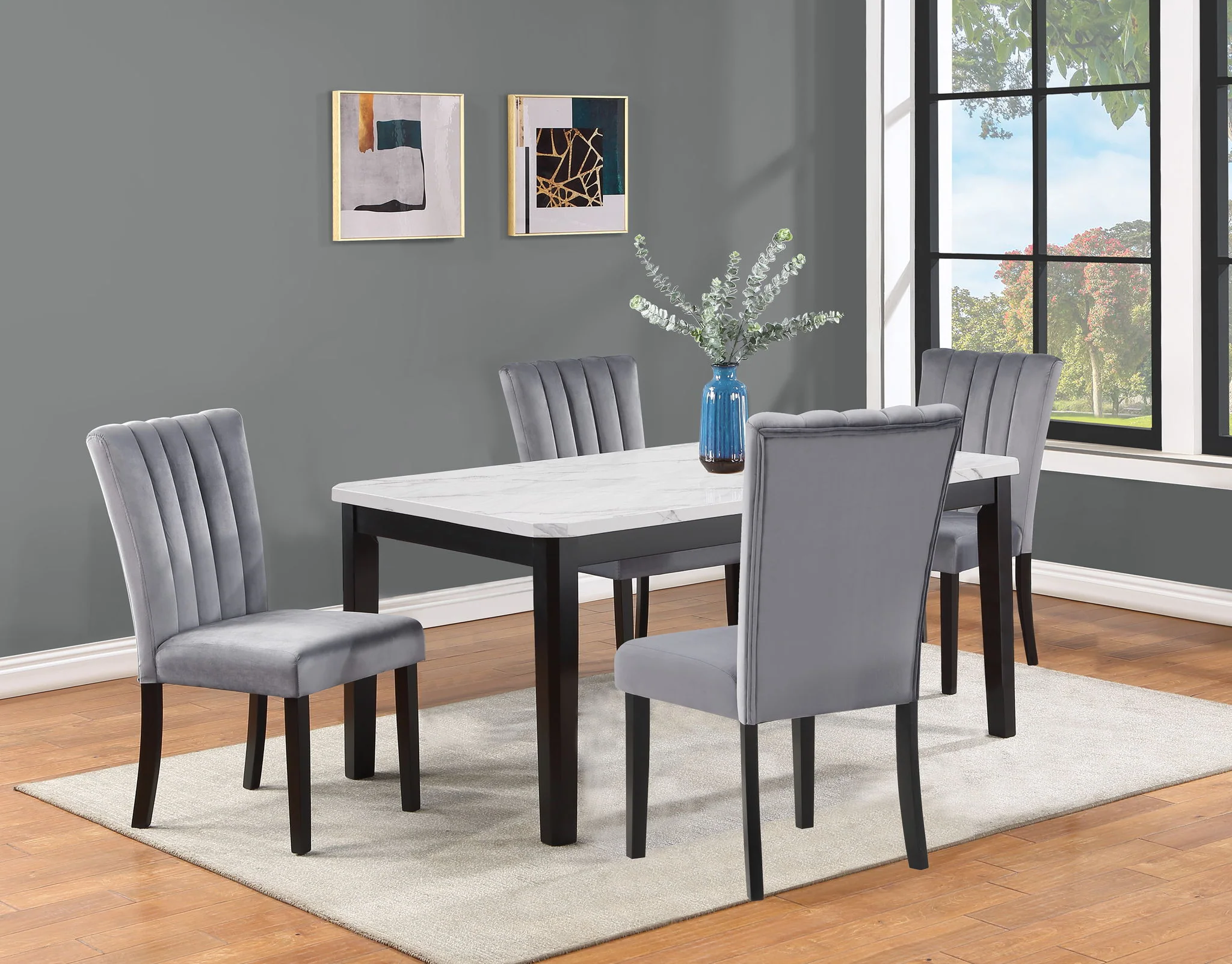 Pascal - 5 Piece Dining Room Set - White