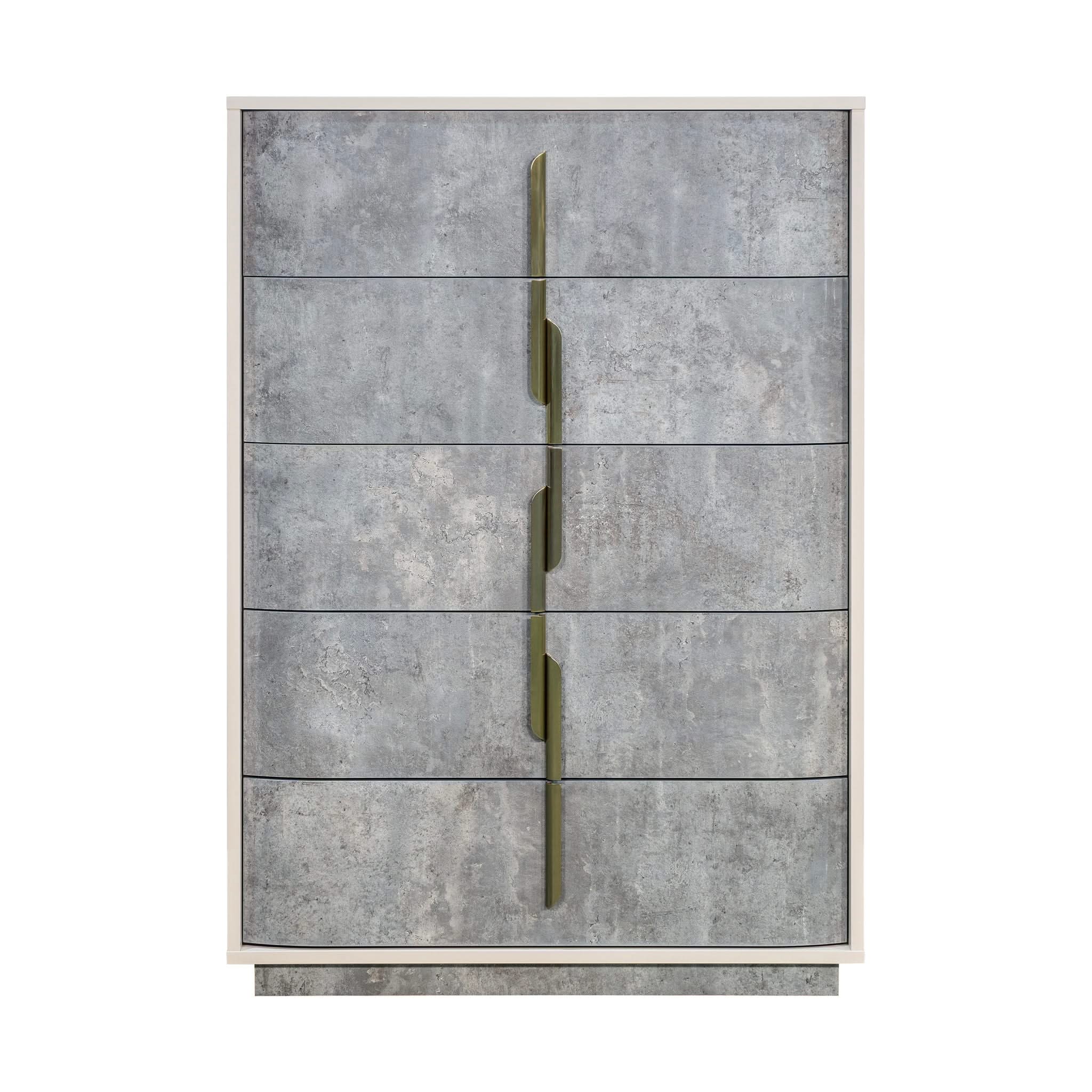 Pavira - 5-Drawer Chest - Stone - Image 3