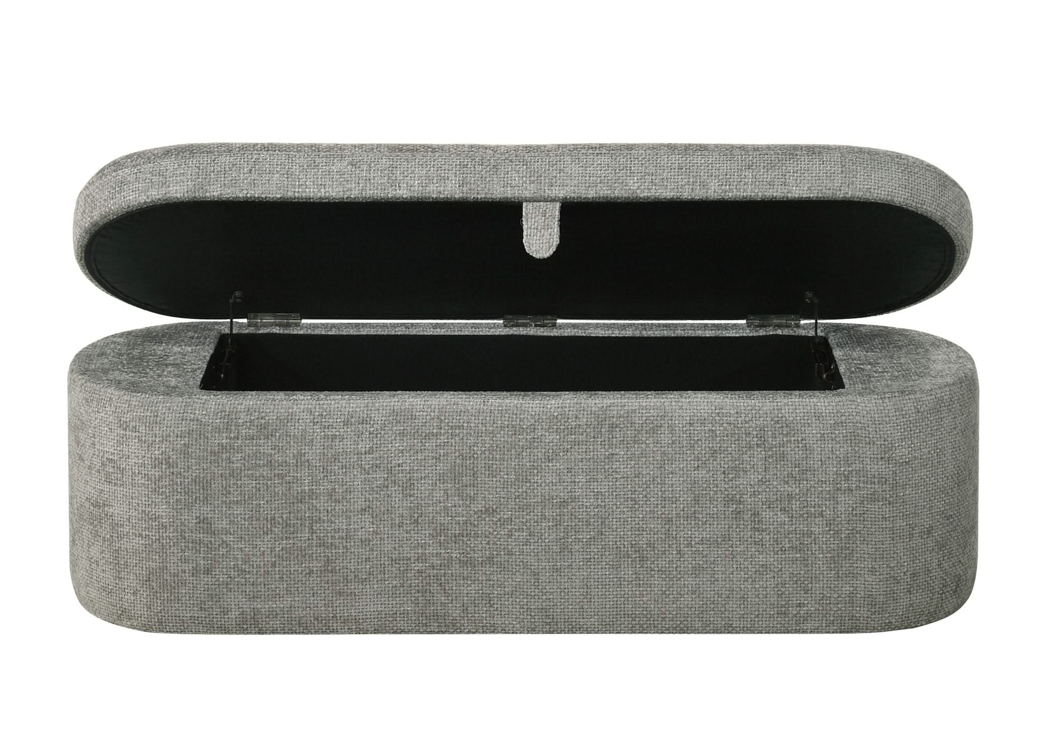 Philipa - Storage Bench - Light Gray Tweed - Image 2