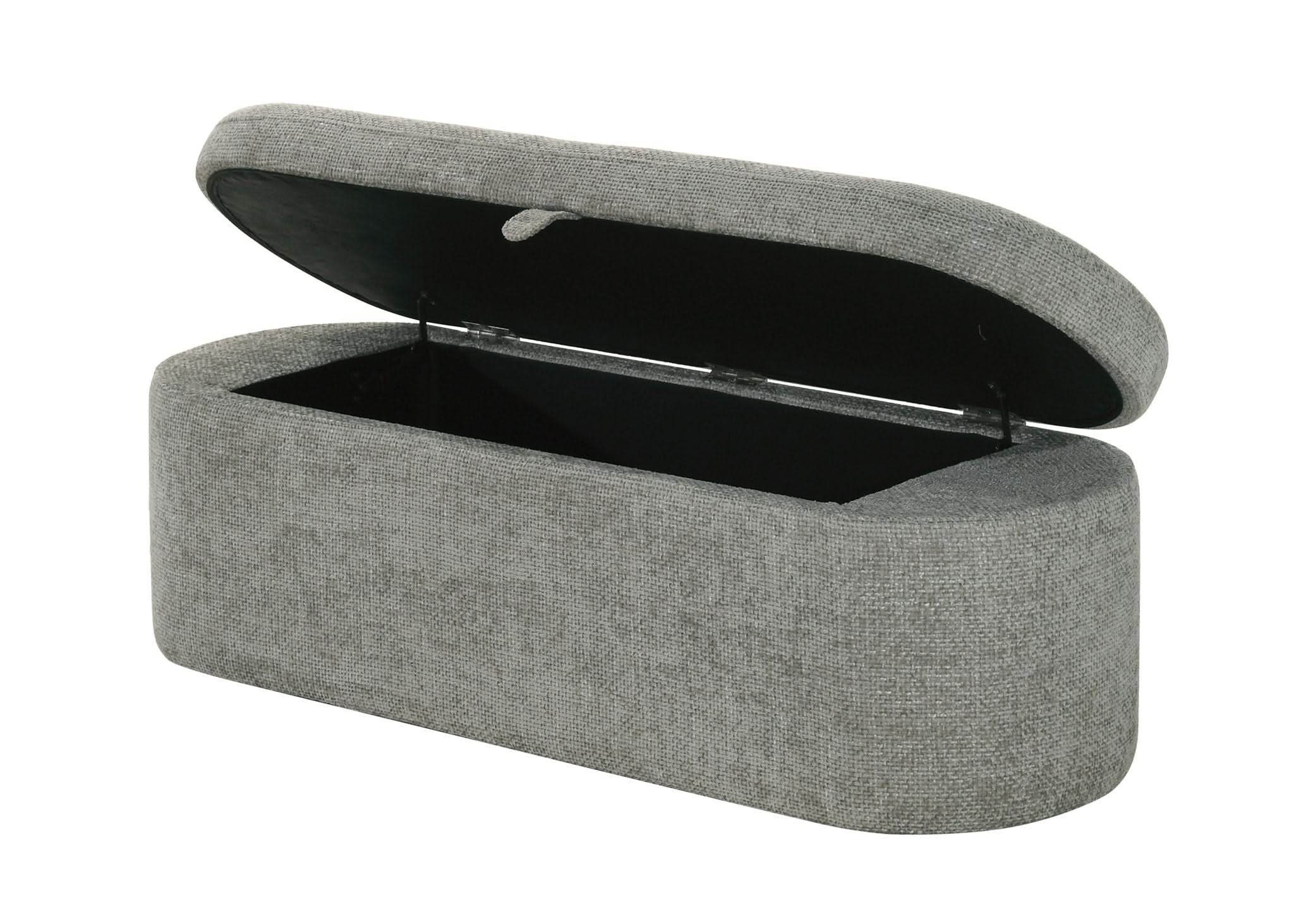 Philipa - Storage Bench - Light Gray Tweed - Image 4