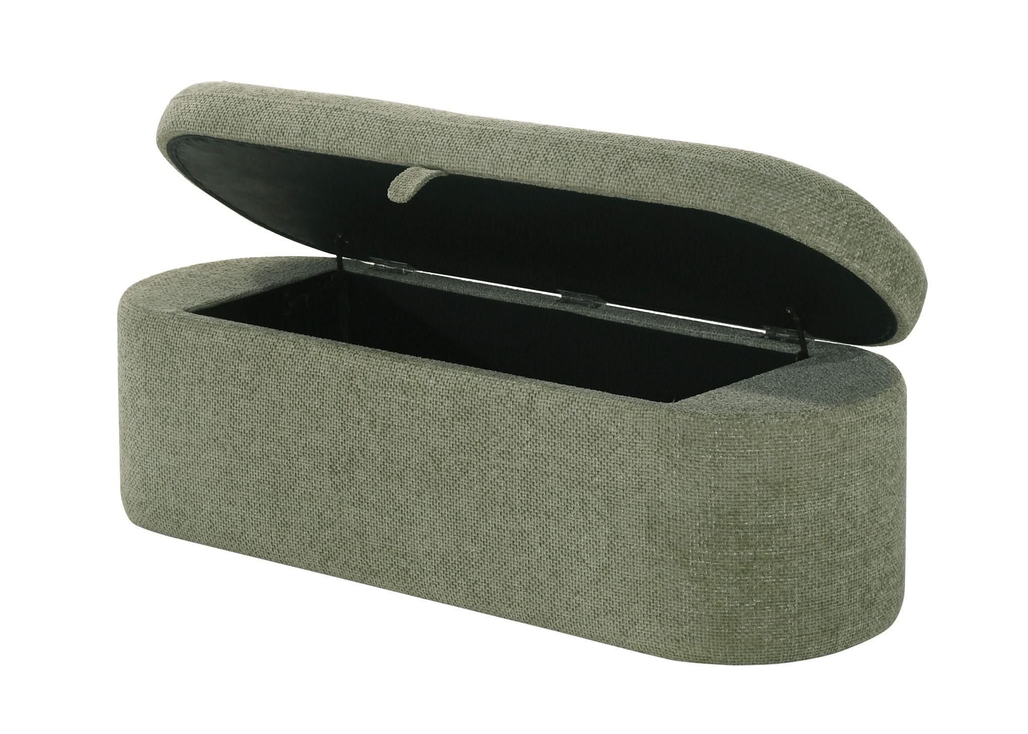 Philipa - Storage Bench - Light Green Tweed - Image 2